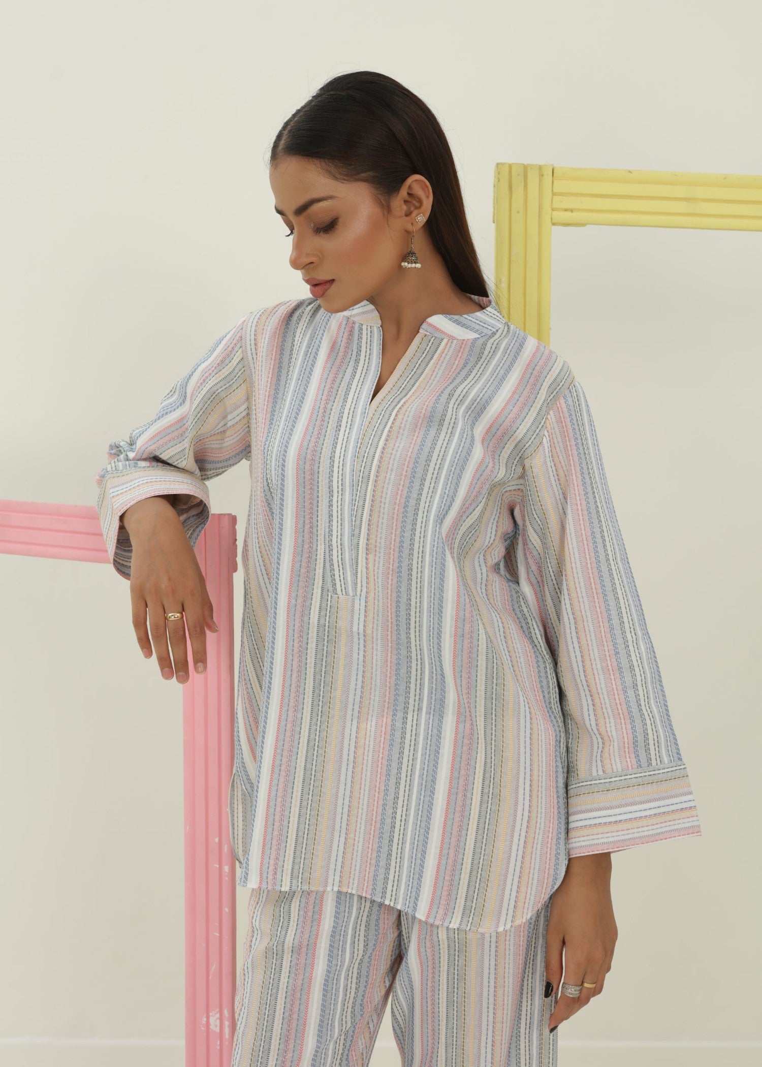 lawn Co Ord Sets in Pastel grey