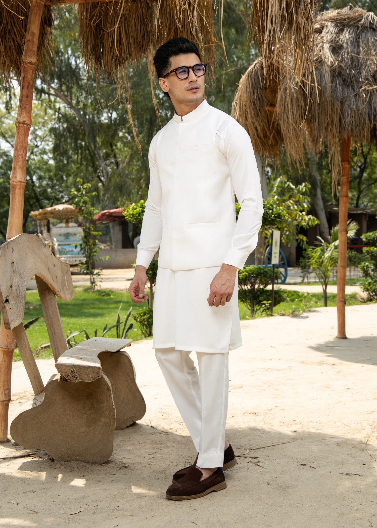boski Waistcoat in Off-white