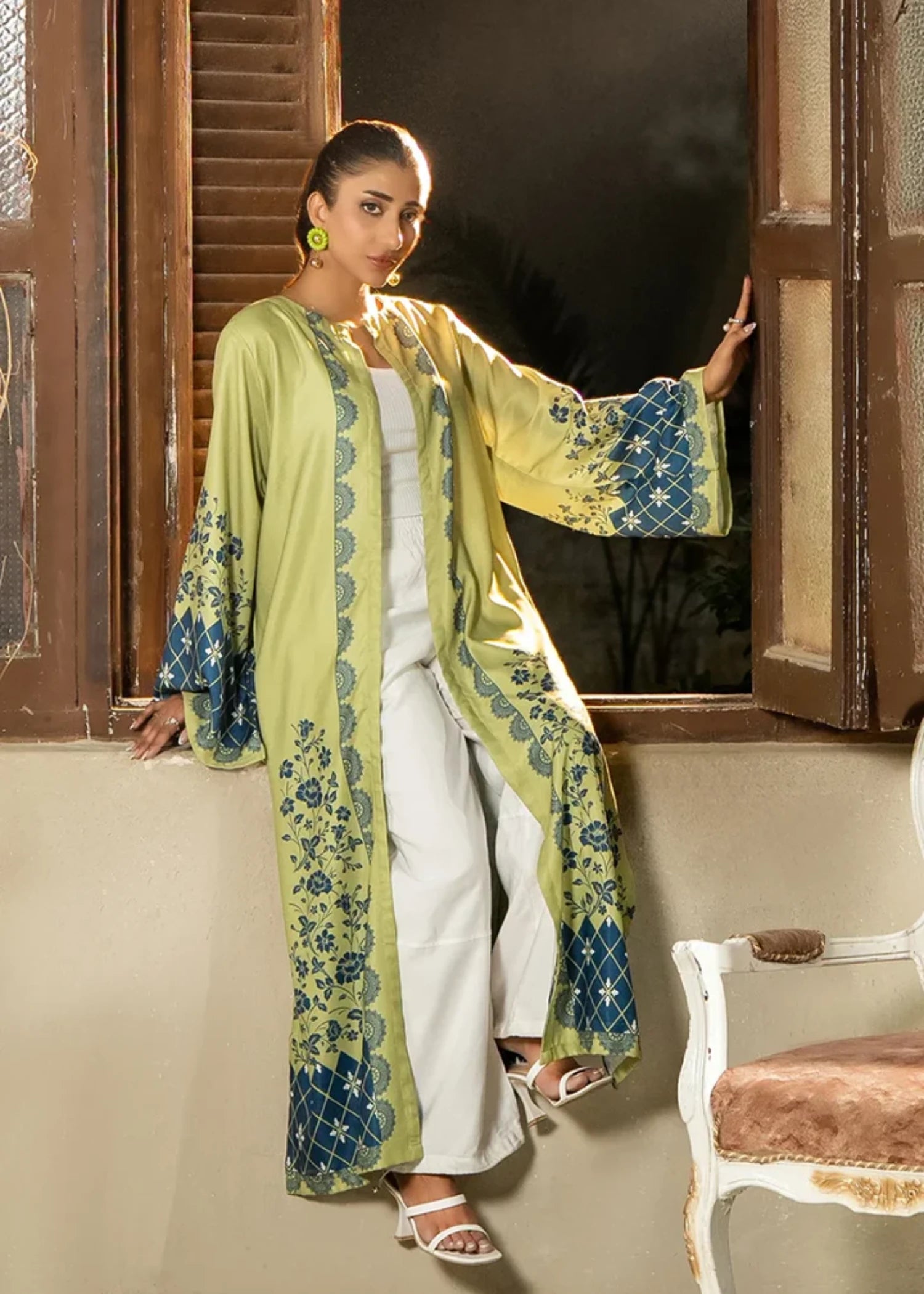 cambric Gown in Apple green