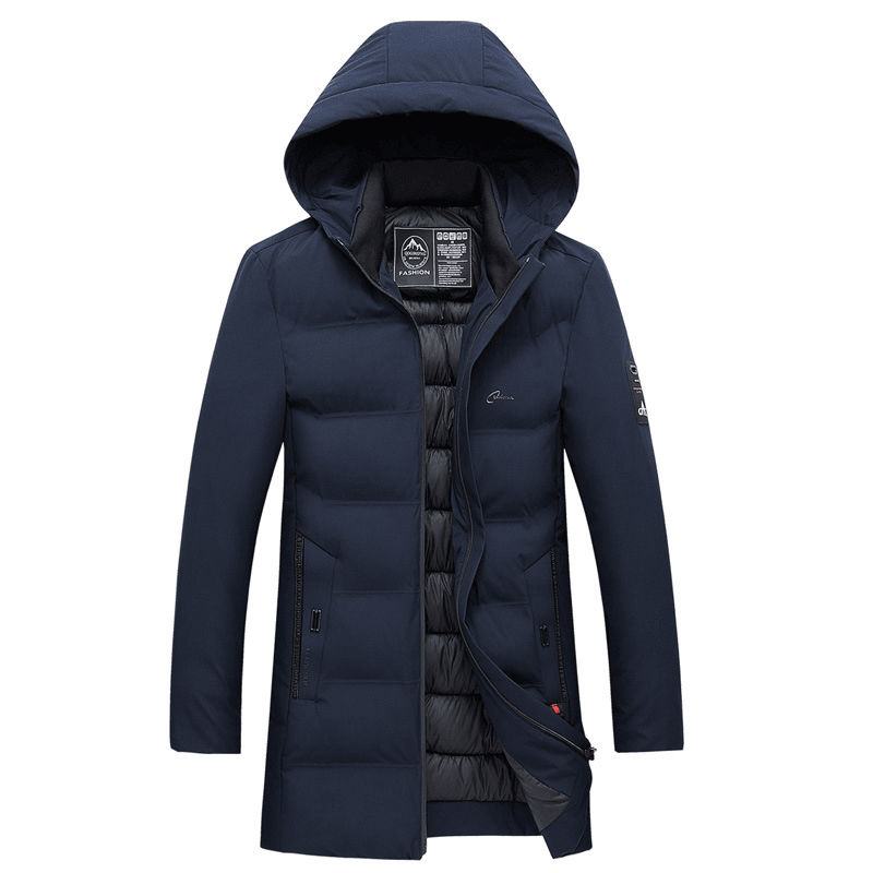 Thick Mid-Length down Padded Jacket Men'S Loose Jacket