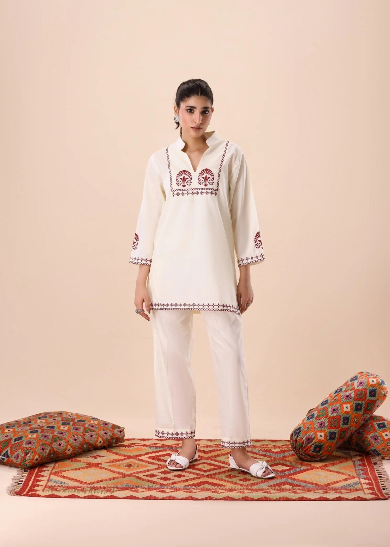cotton Co ord Sets in Beige