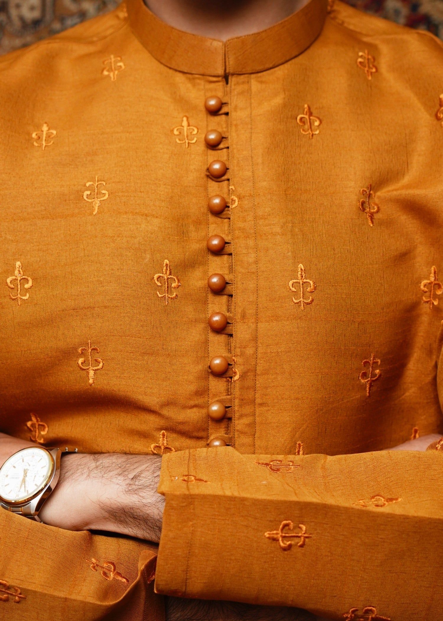 viscose Kurta in Mustard