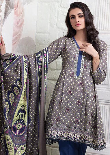 khaddar Unstitched in Graphite