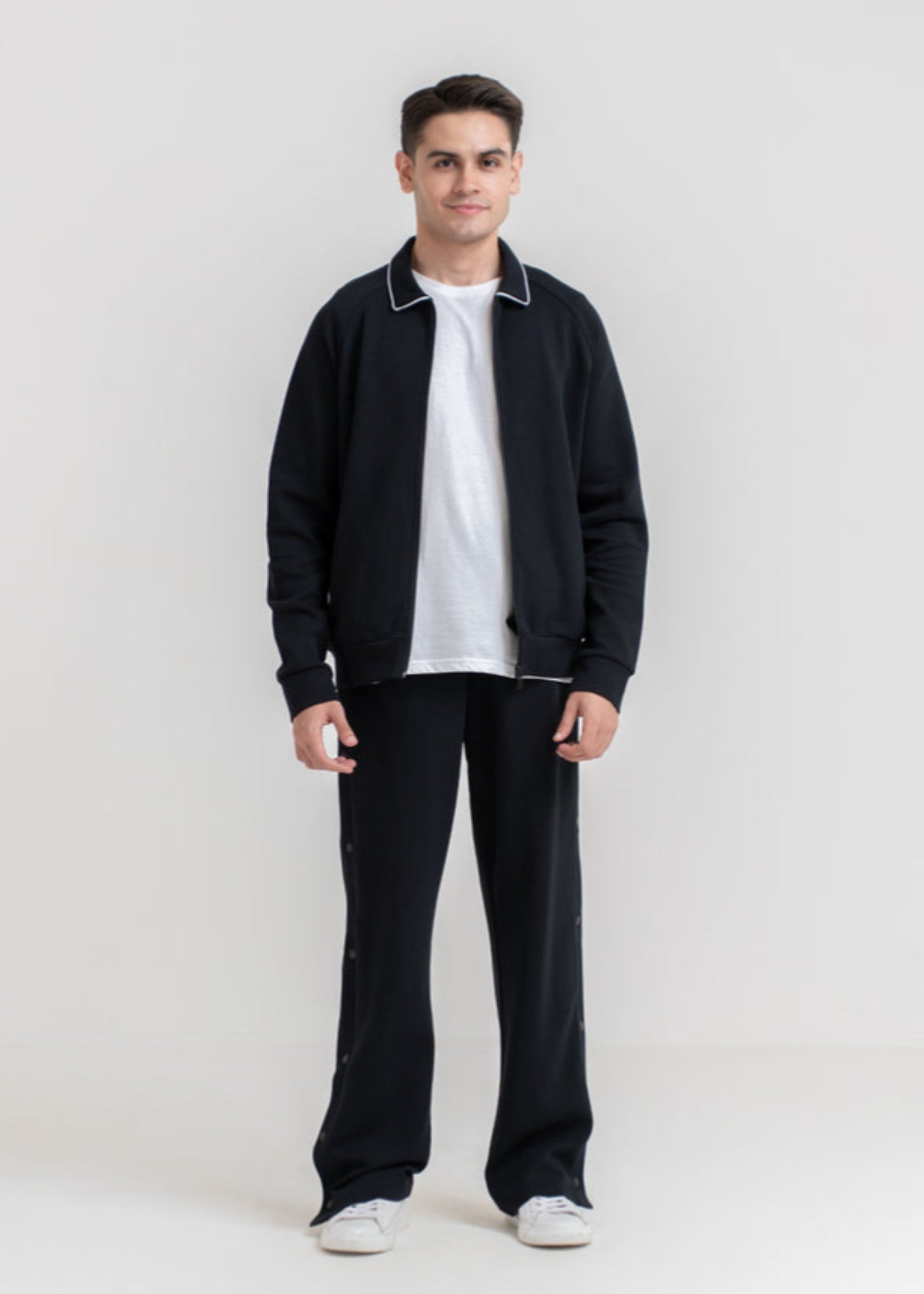 cotton-spandex Jacket in Black
