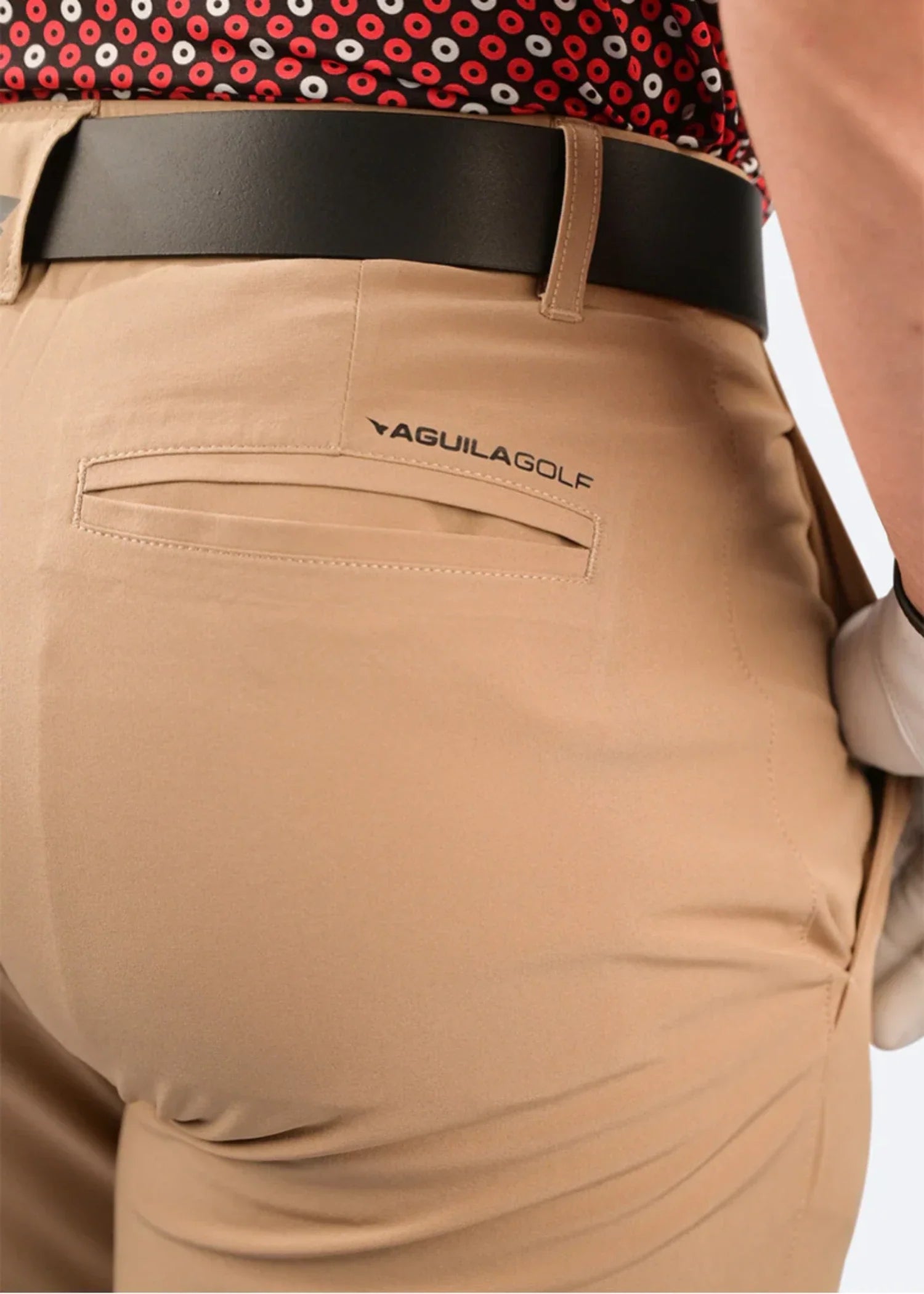 microfiber polyester Shorts in Camel brown