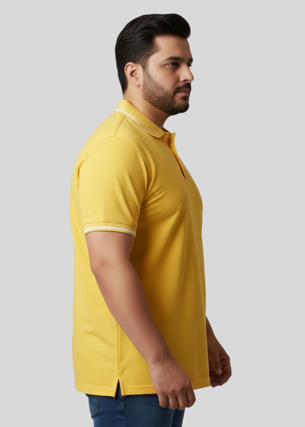 cotton pique Polo Shirt in Yellow