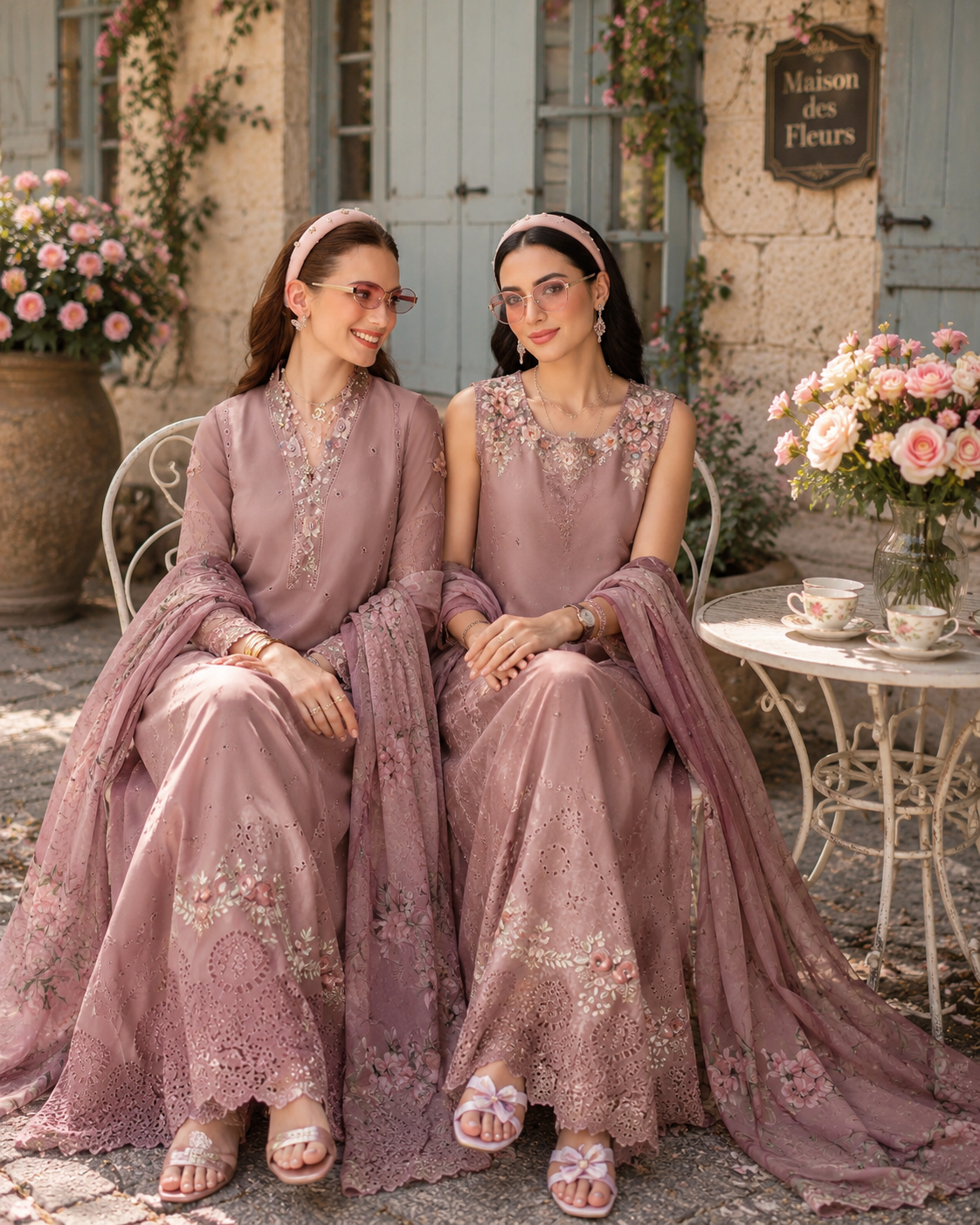 Noor Eid Printskhas Lawn – D3 – Rose Éclat