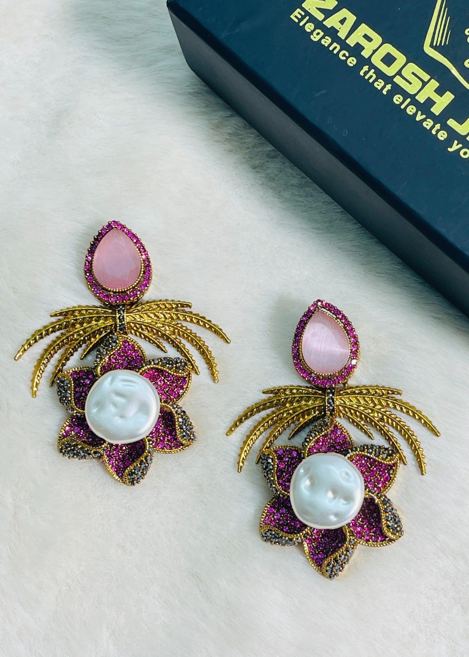 Earrings in Fuchsia Color by - Trendy Women Earrings WHS5719