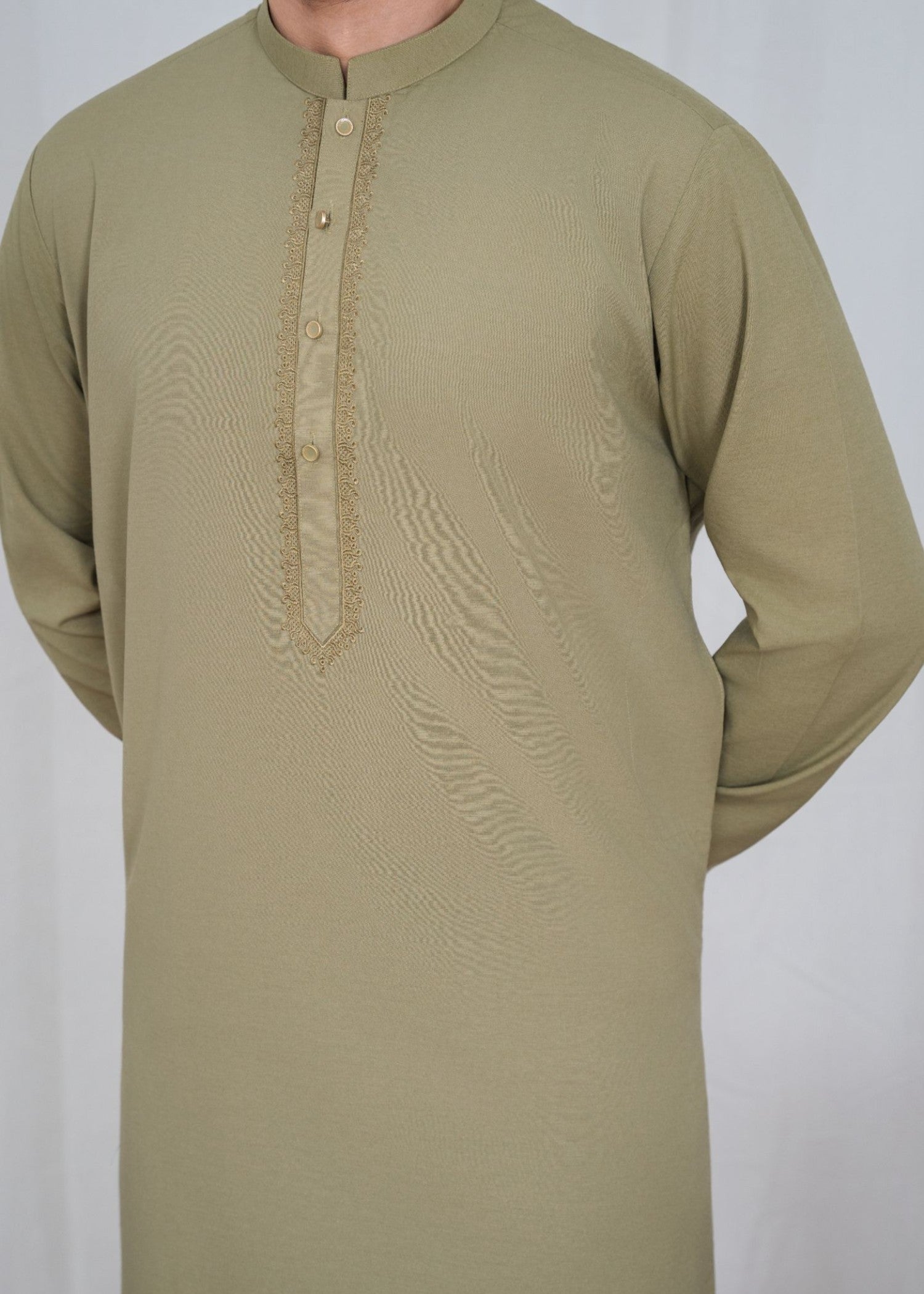 karandi Kurta Set in Pistachio green