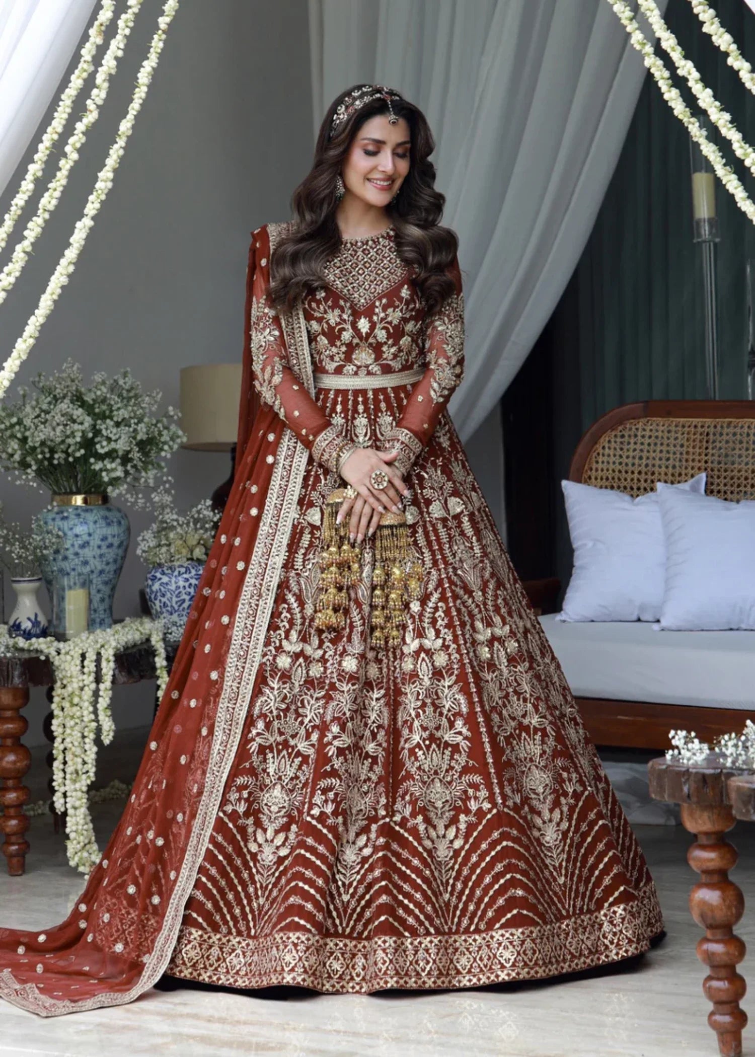 chiffon Maxi in Rustic brown
