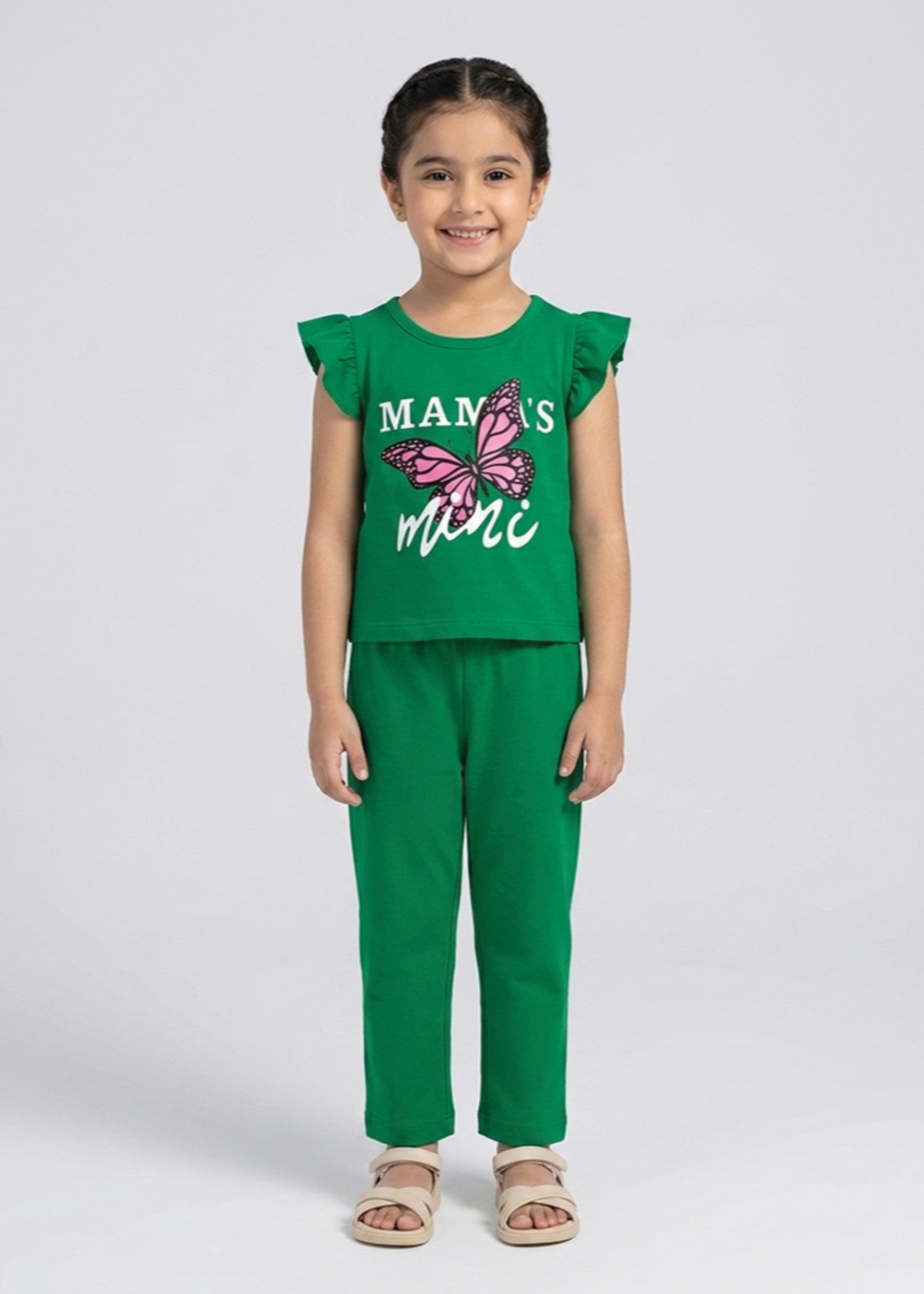 cotton T Shirt in Emerald green