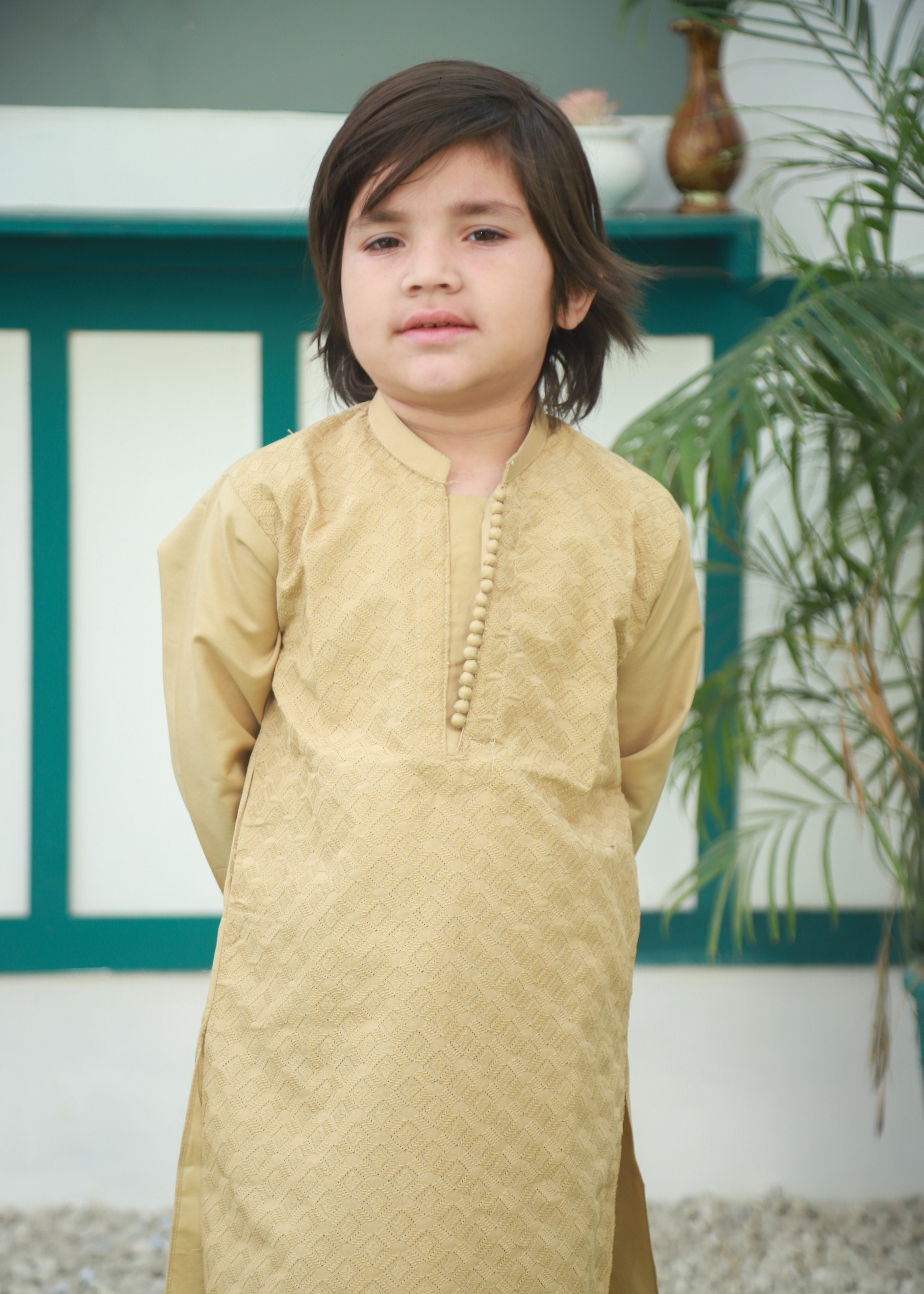cotton Kurta Set in Butter