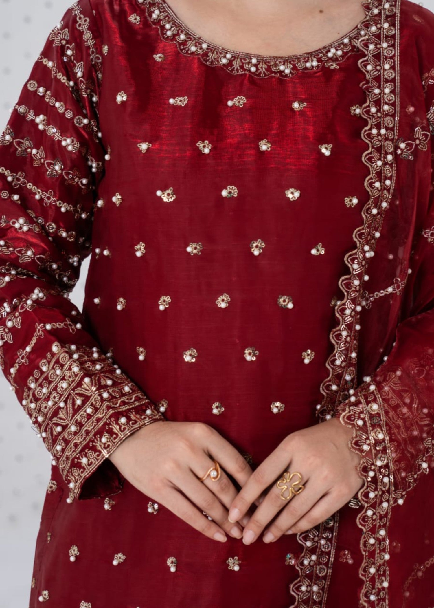 kattan silk Kurta Set in Maroon