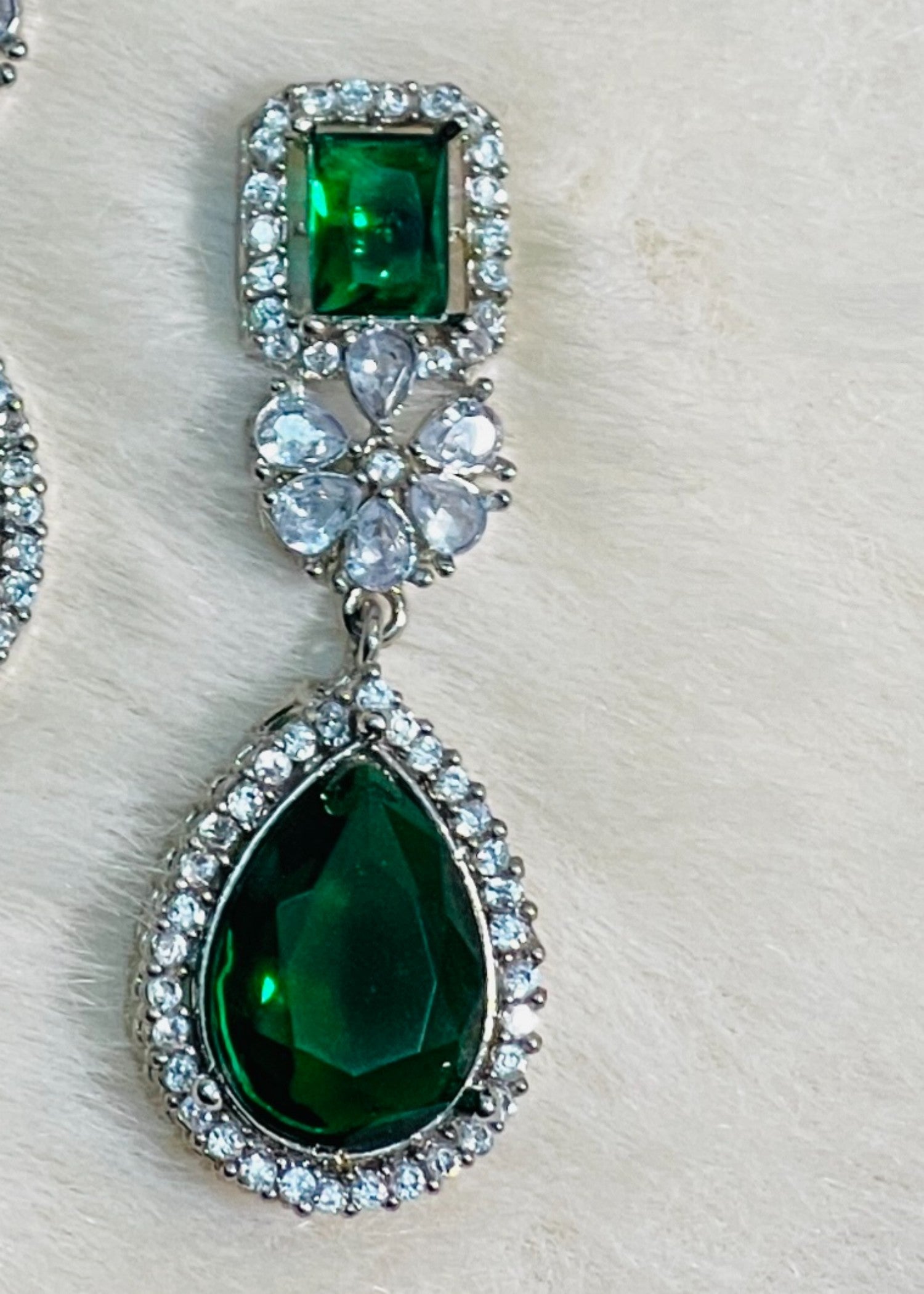 Earrings in Emerald green Color by - Trendy Women Earrings PTM9964
