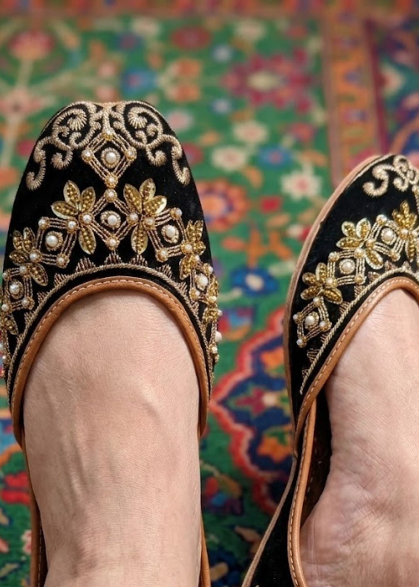 Khussa in Black by - High Quality Women Khussa DTQ9683