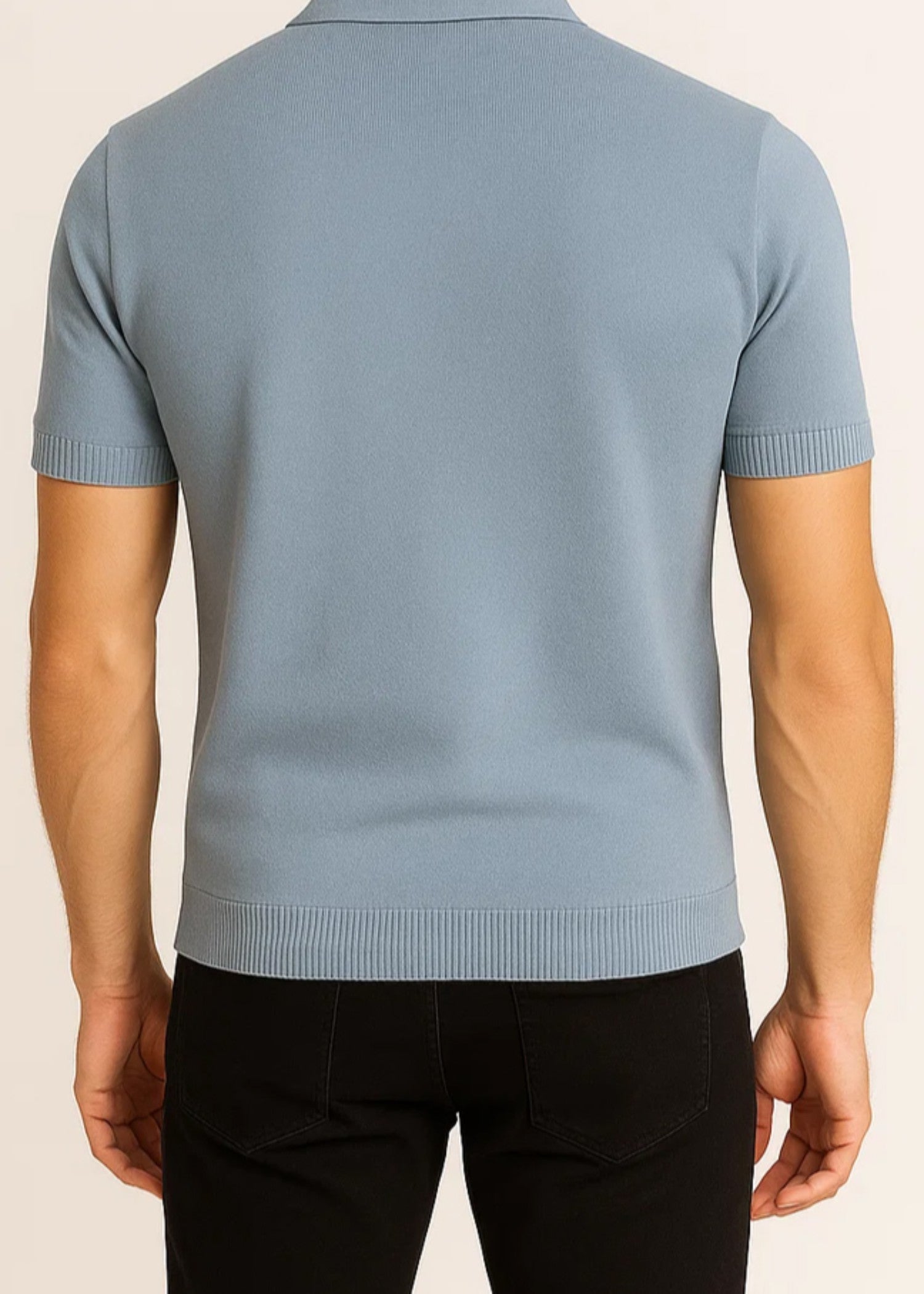 cotton Polo Shirt in Sky