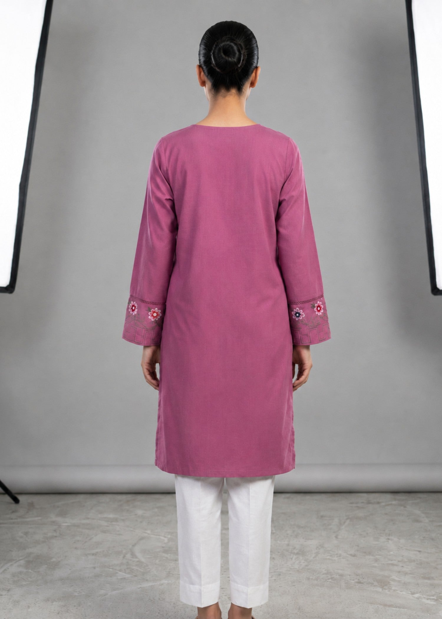 cotton Kurta Set in Zinnia pink