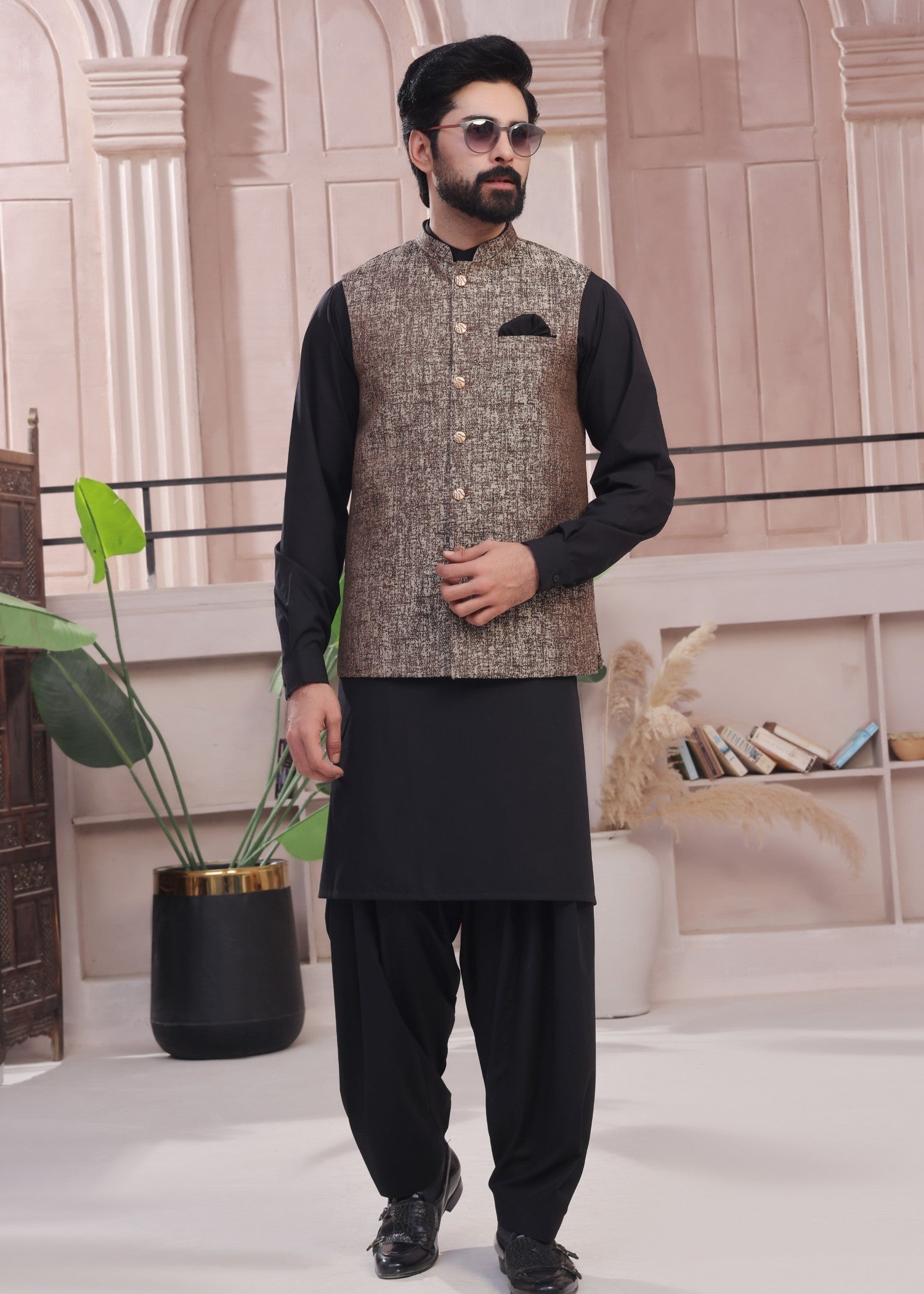 suiting Waistcoat in Tan brown by The Great Masters (TGM)