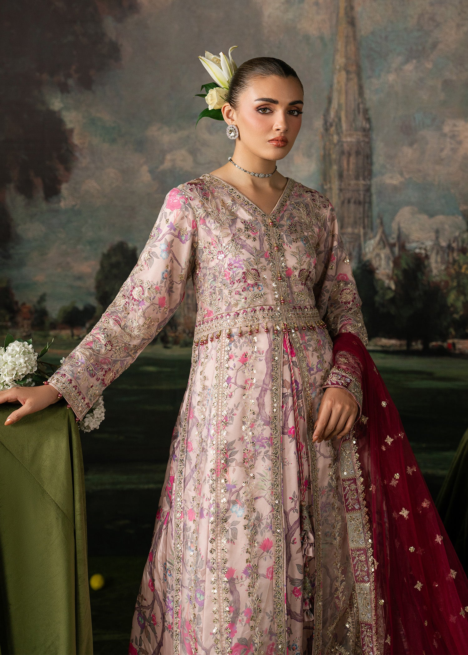 net Maxi in Blush pink