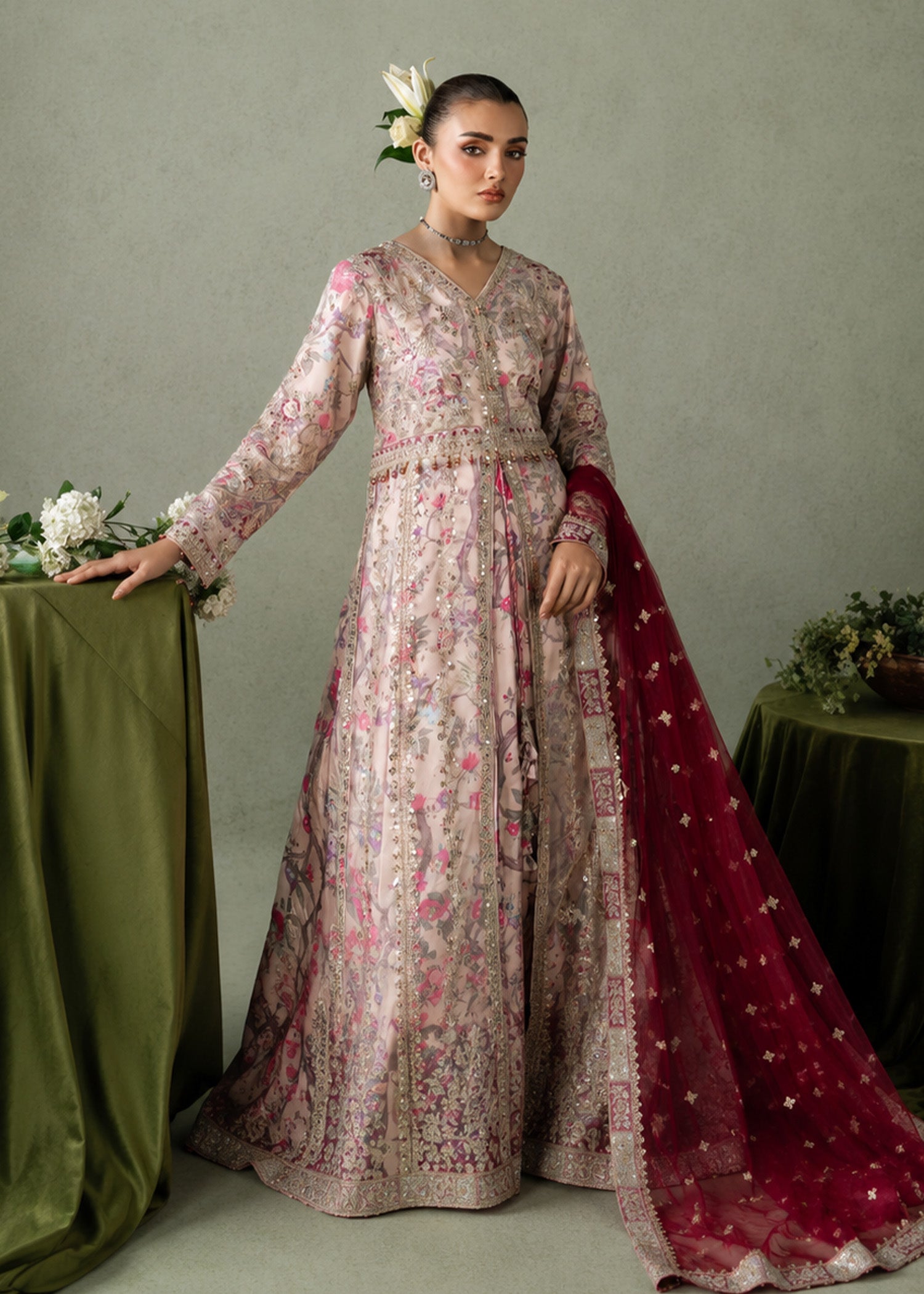 net Maxi in Blush pink