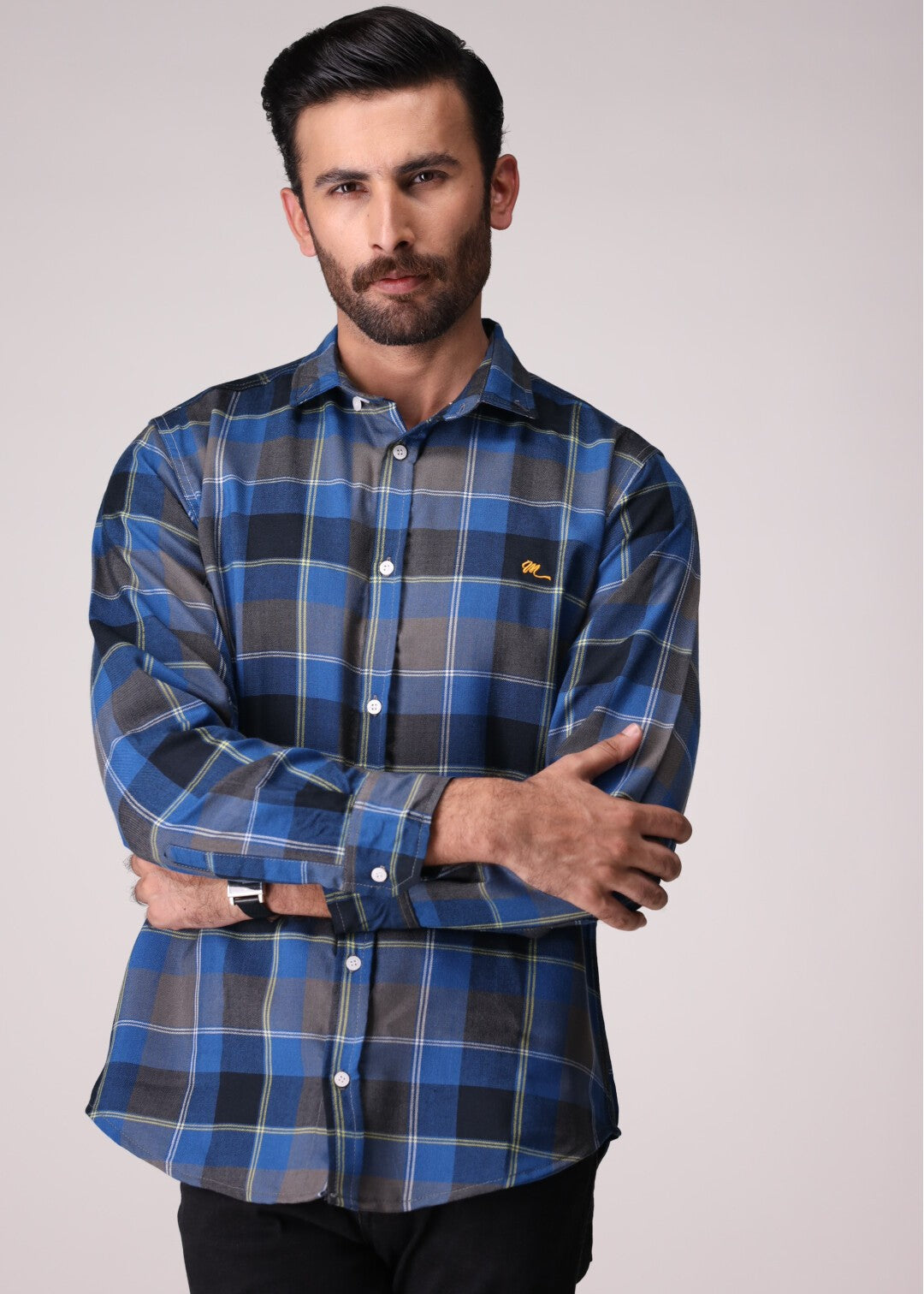flannel Casual Shirt in Blue