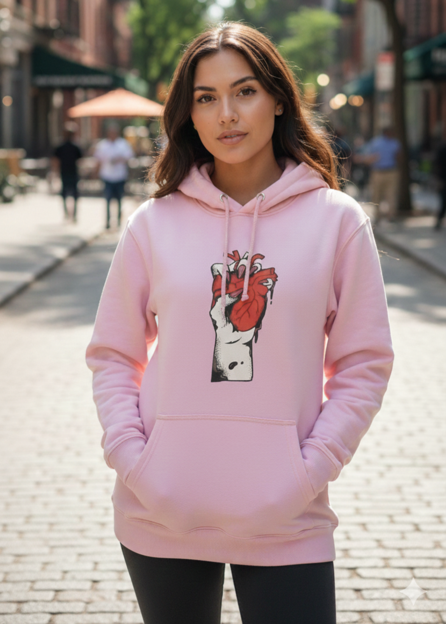 cotton Hoodie in Pink