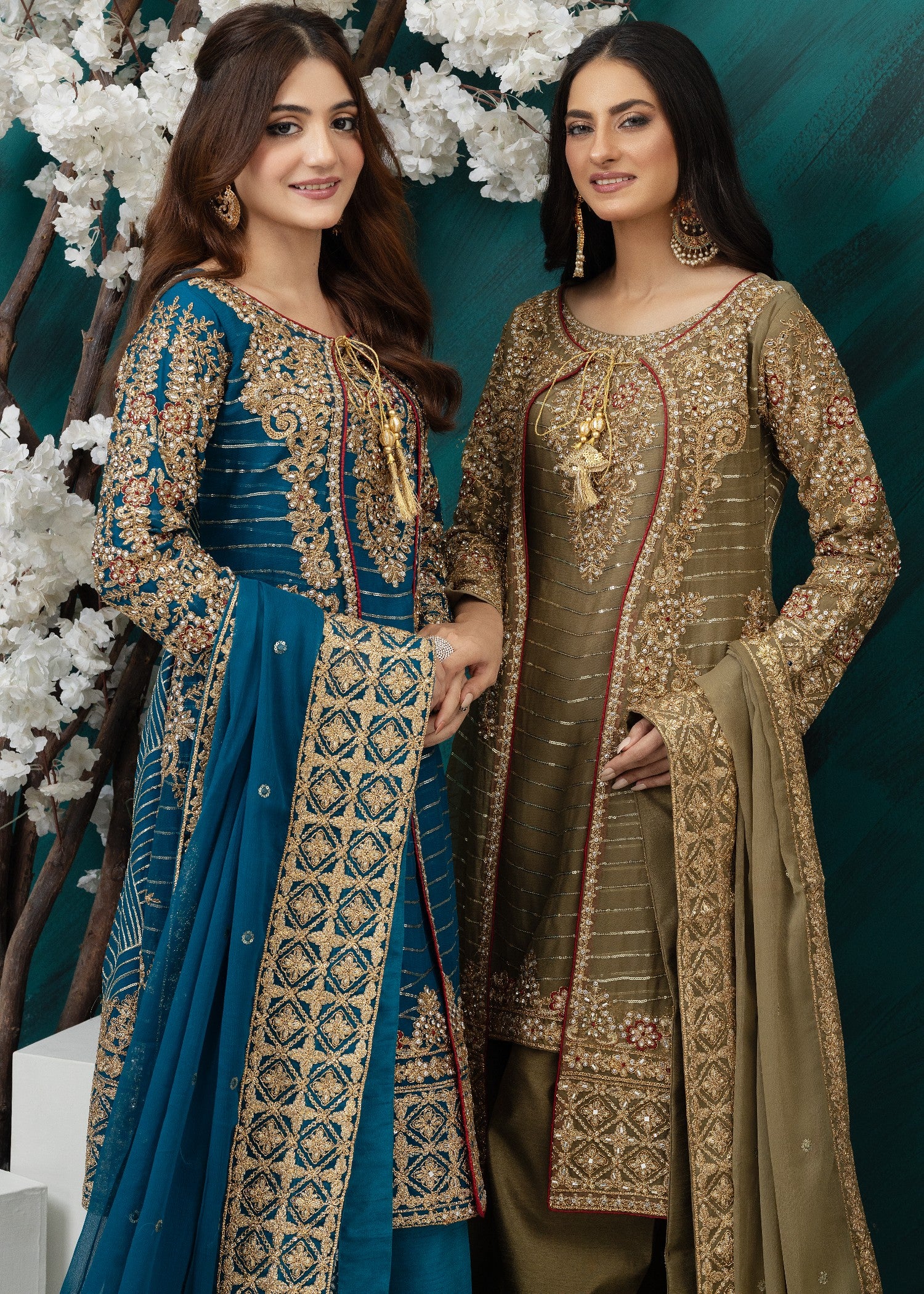 chiffon Gown in Sapphire blue