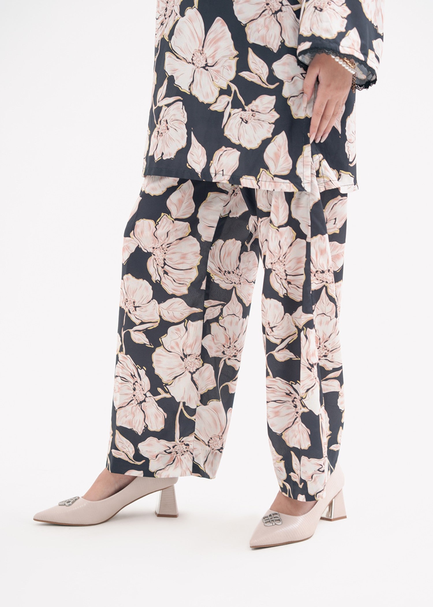crepe Co Ord Sets in Pastel grey