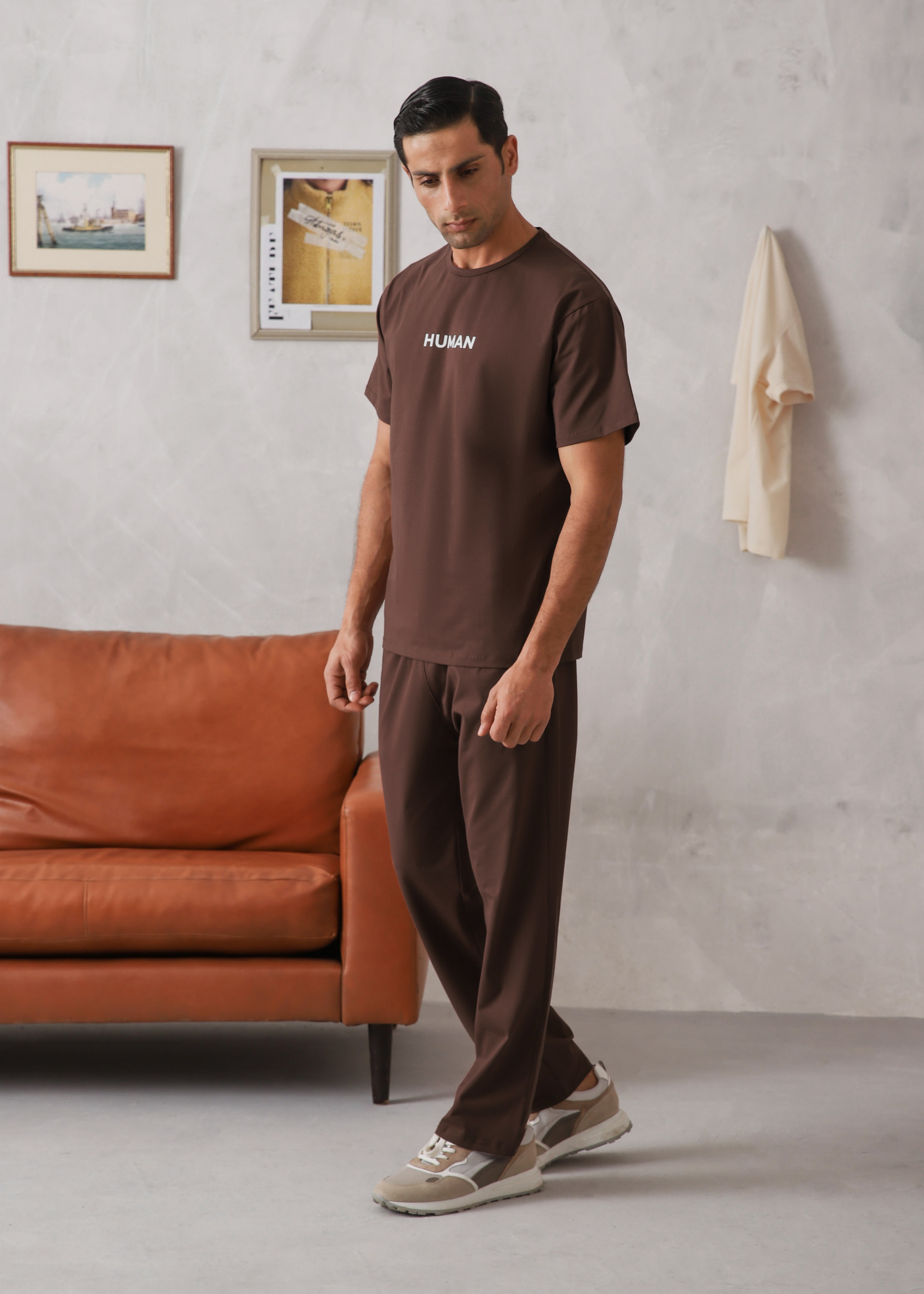 cotton Tracksuit in Brown
