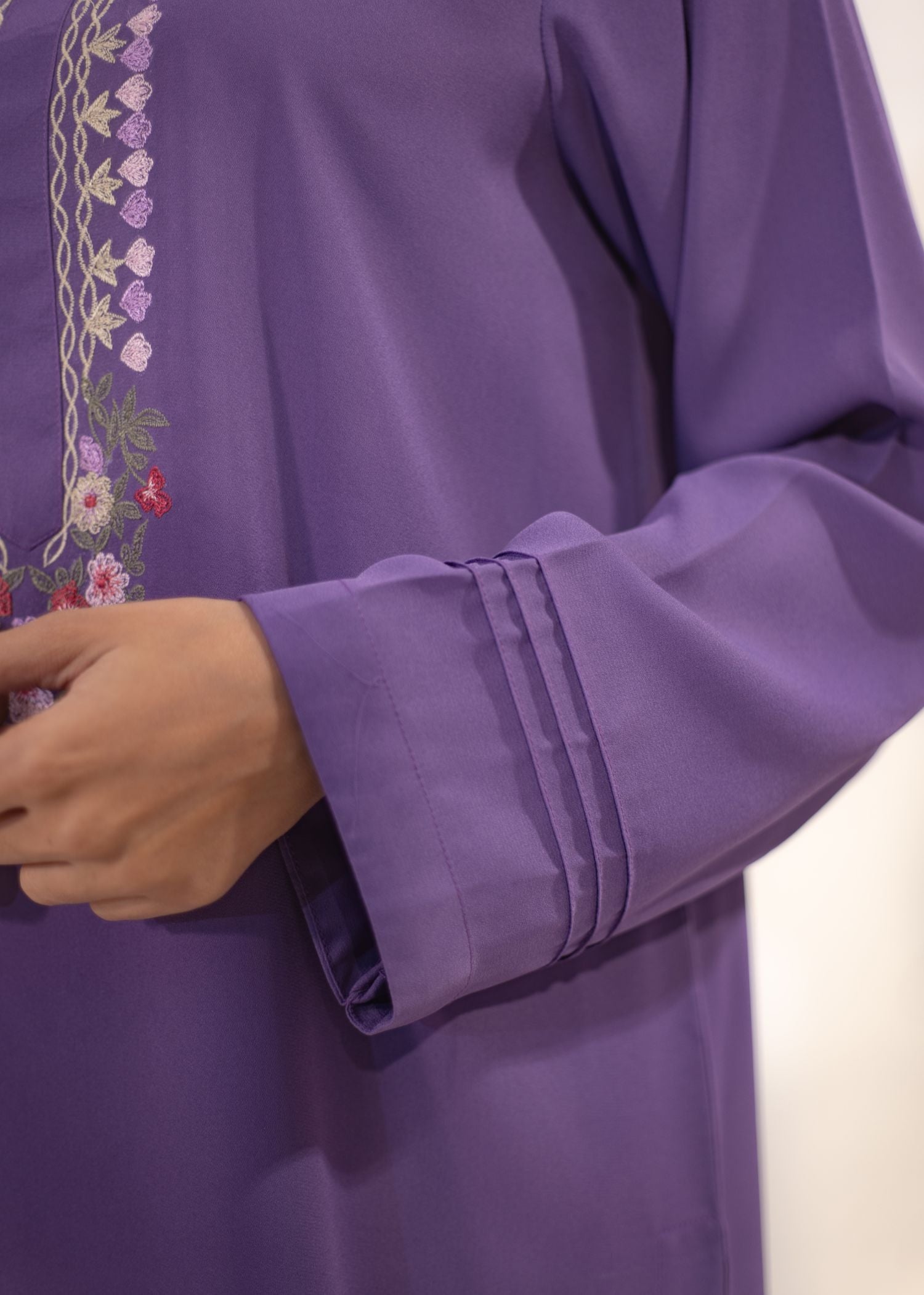 georgette Kurta Set in Lilac