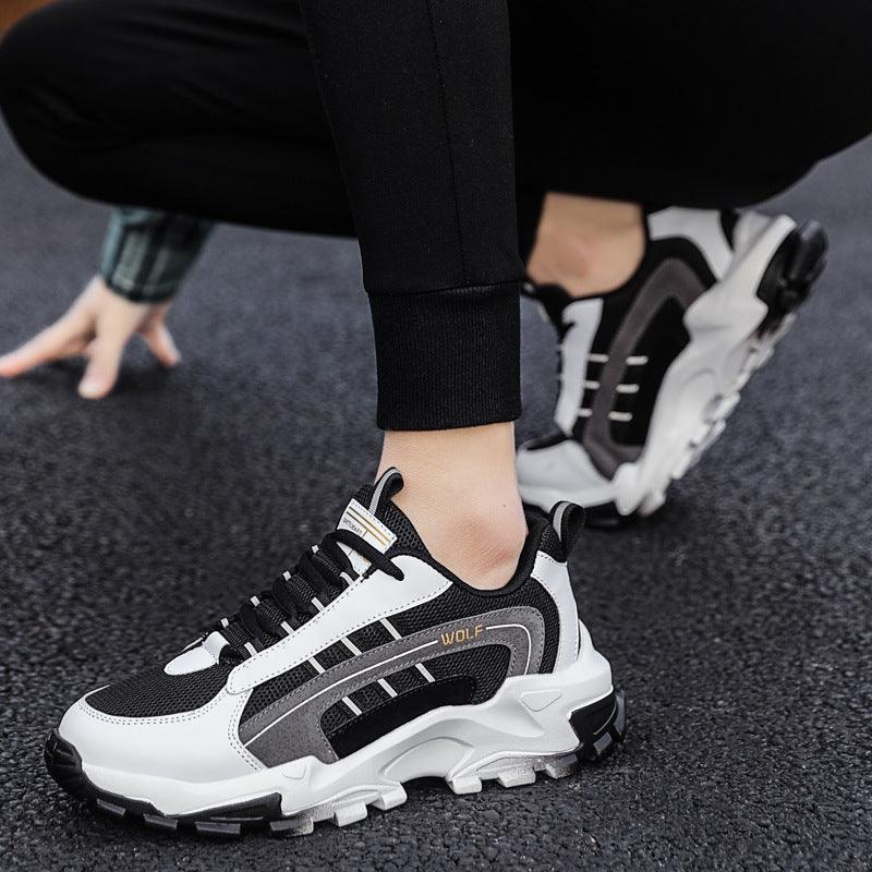 Autumn And Winter Daily Textiles Viscose Shoes Low-top Spot Black Mesh Round Toe