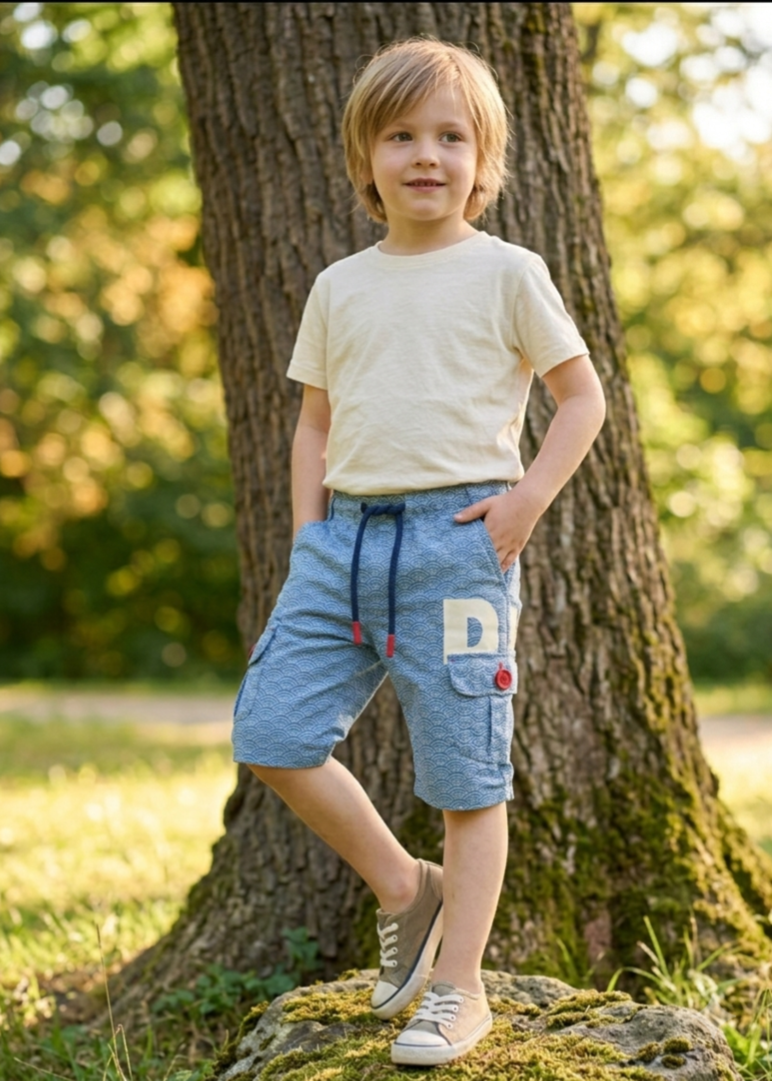 cotton Shorts in Blue