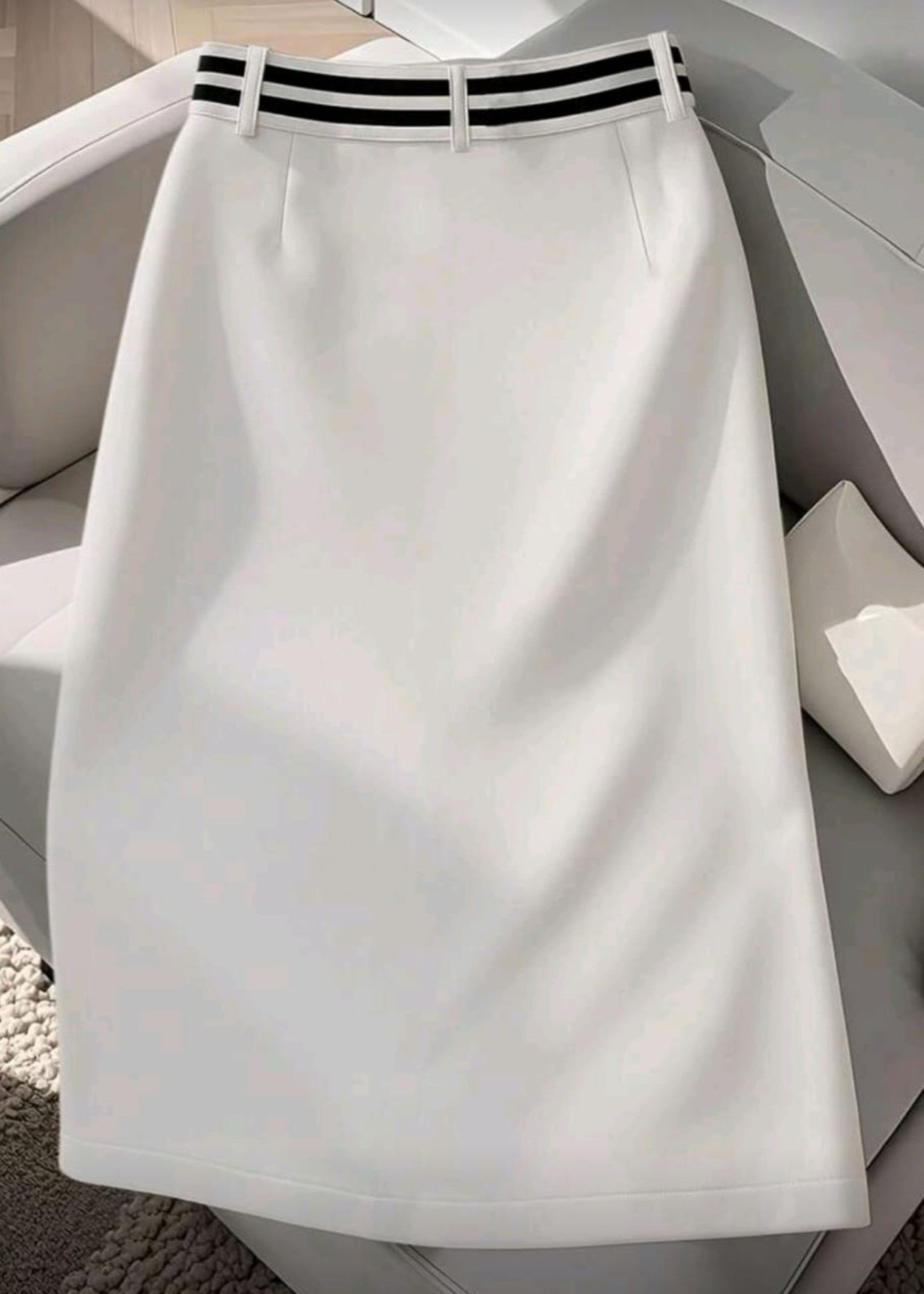 polyester Skirt in White