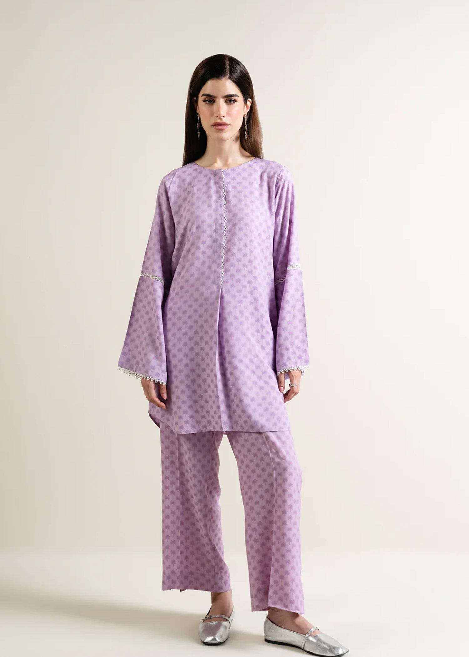 jacquard Tunic in Lilac