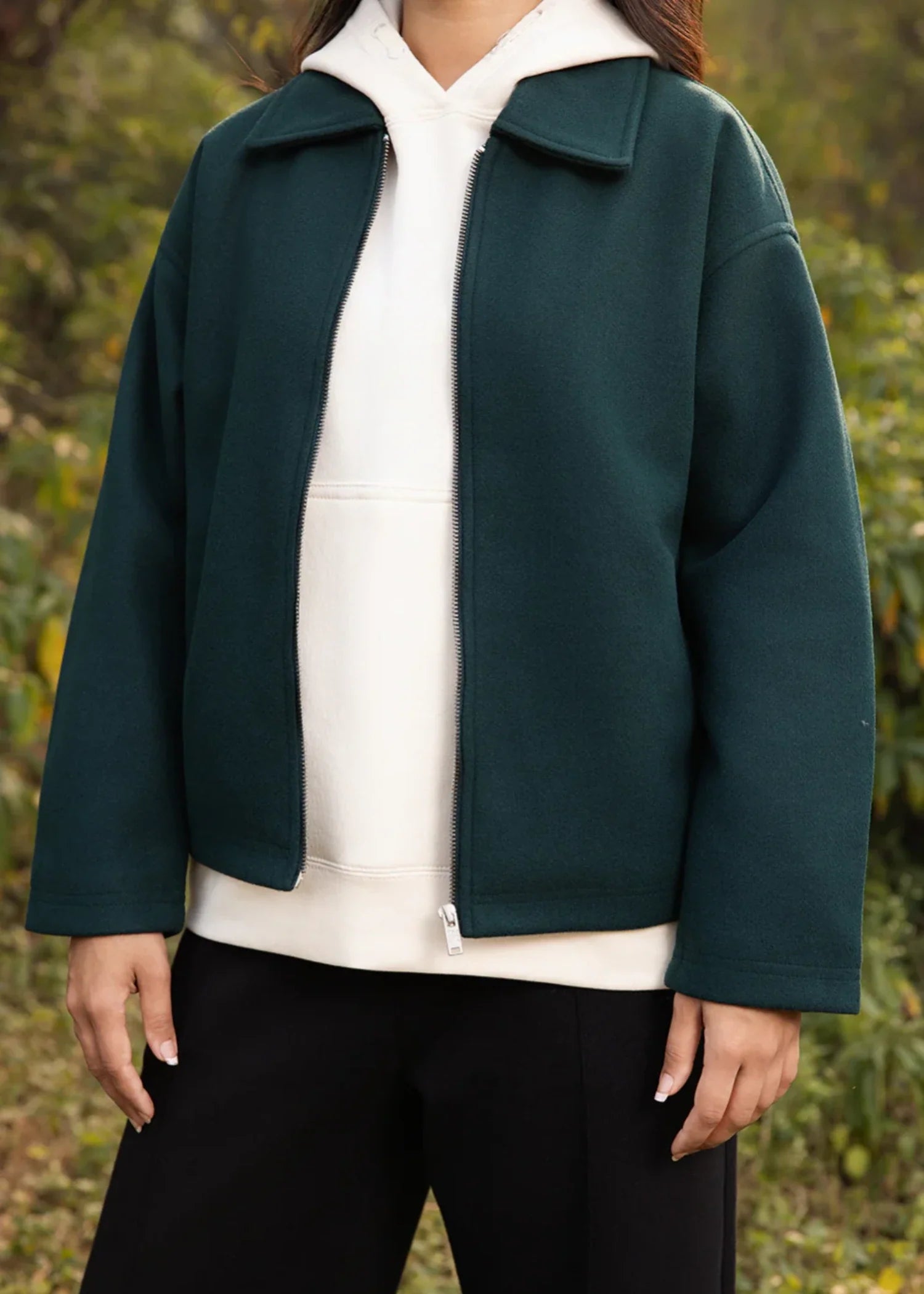 felted wool Jacket in Teal
