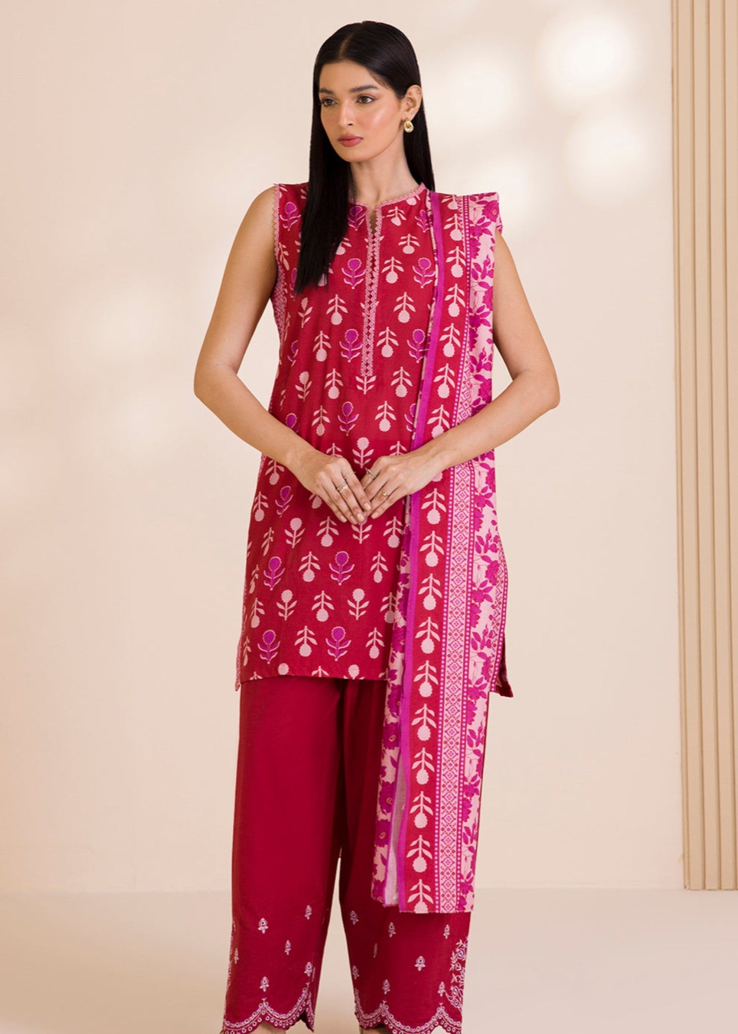 cotton Unstitched in Red