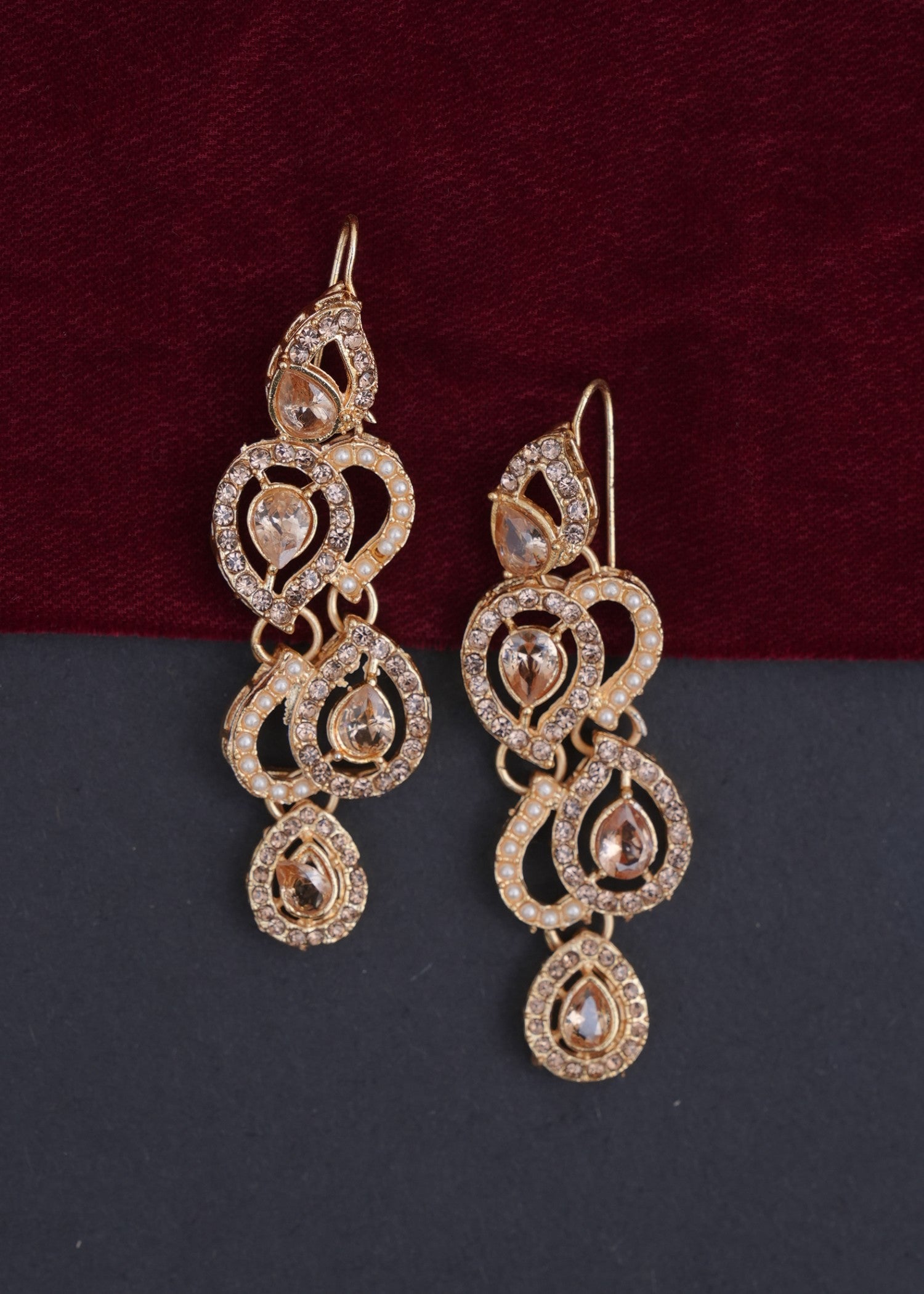 Jewelry Set in Gold, champagne Color by - Trendy Women Jewelry Set LEC0252