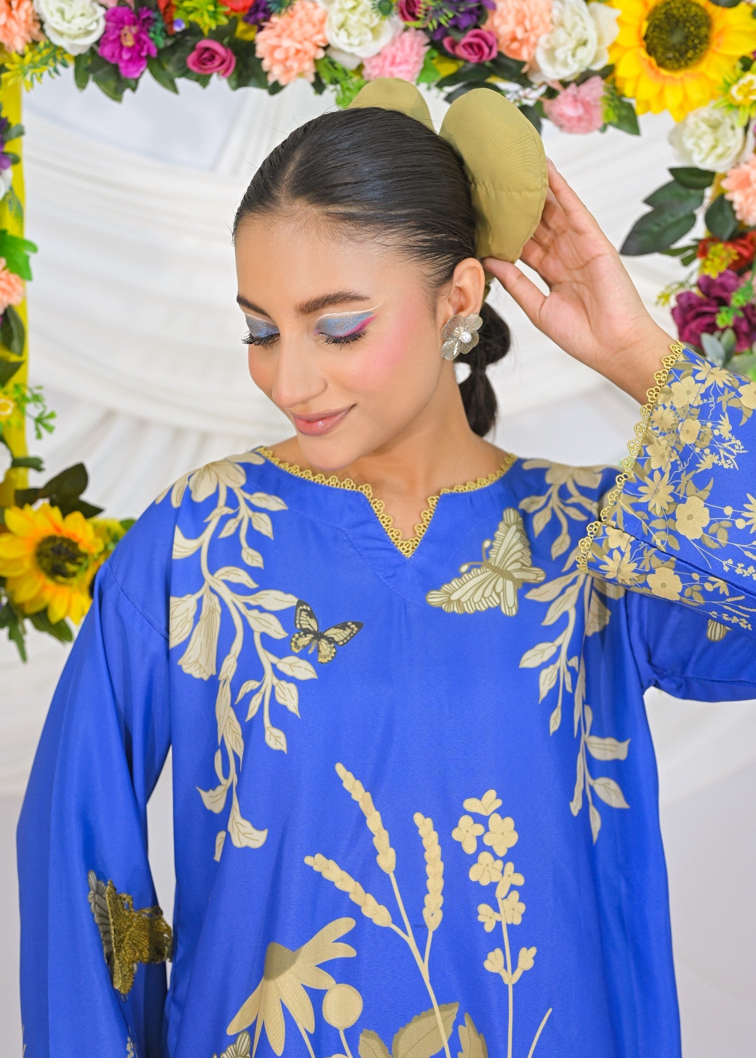 swiss lawn Co Ord Sets in Blue