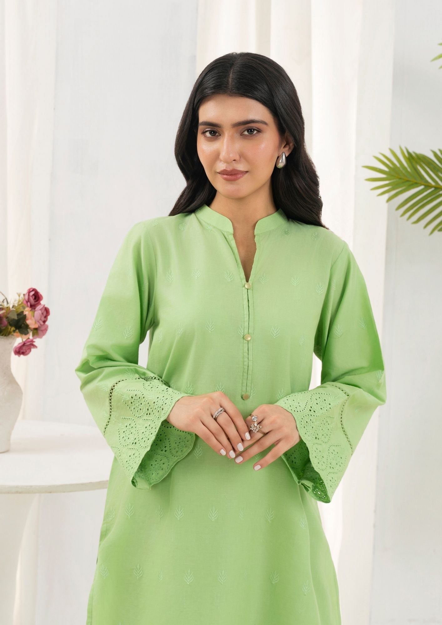 cotton Co Ord Sets in Pistachio green