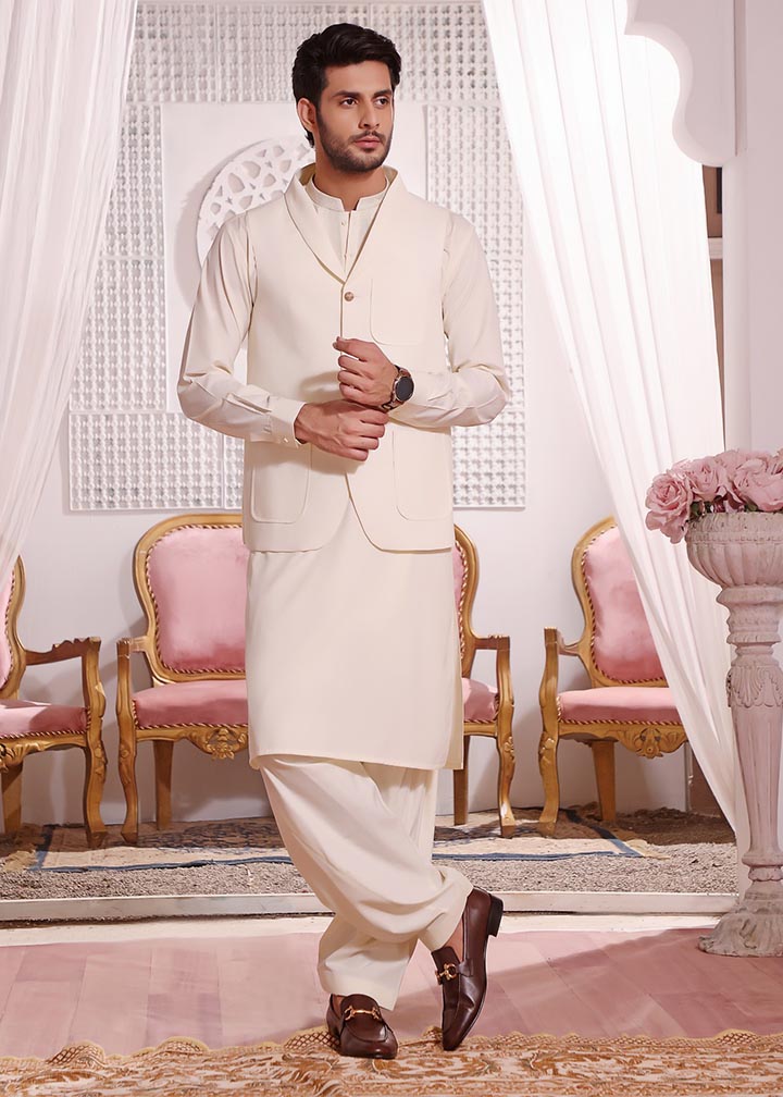 suiting Waistcoat in Cream