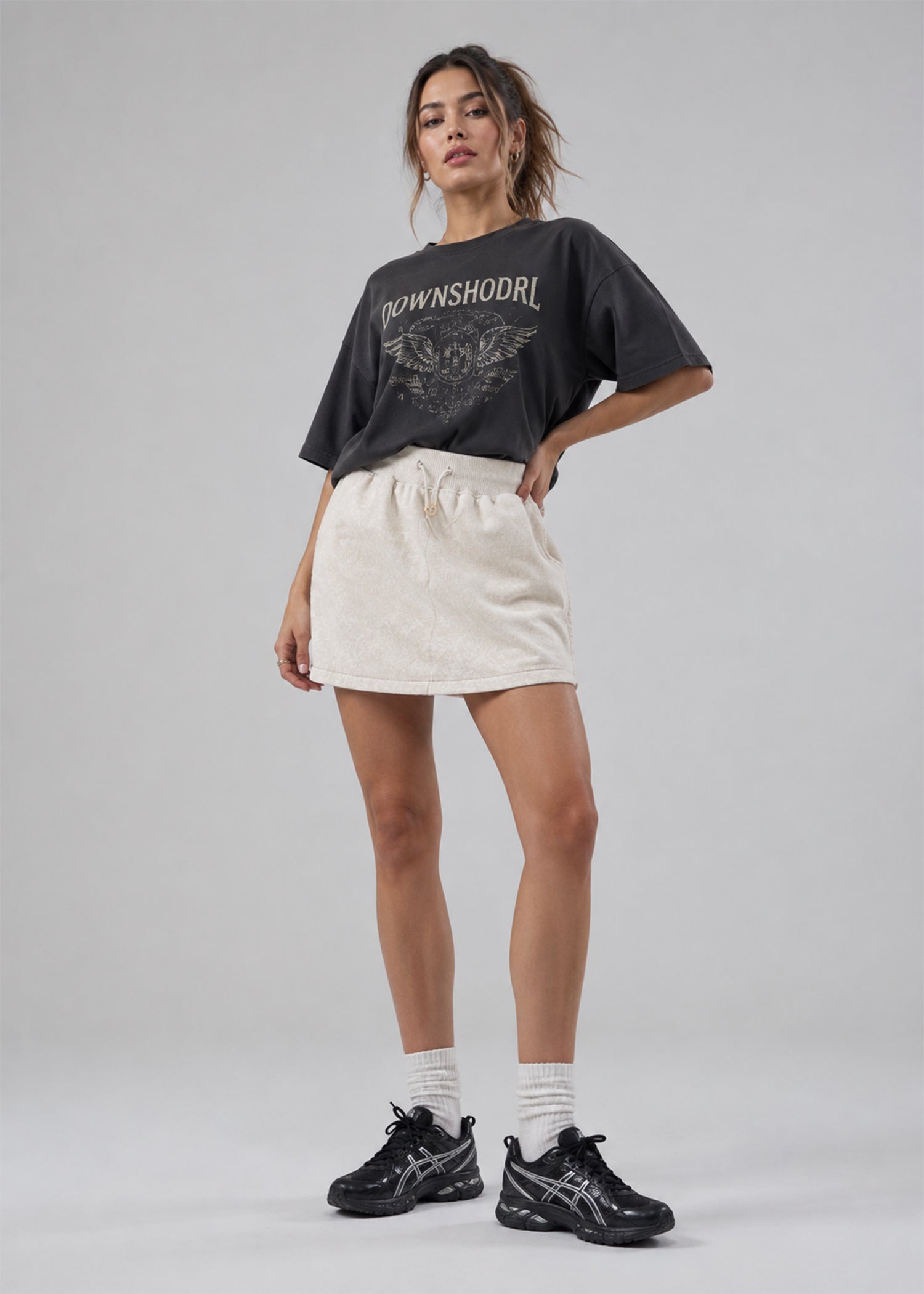 terry Skirt in Ivory