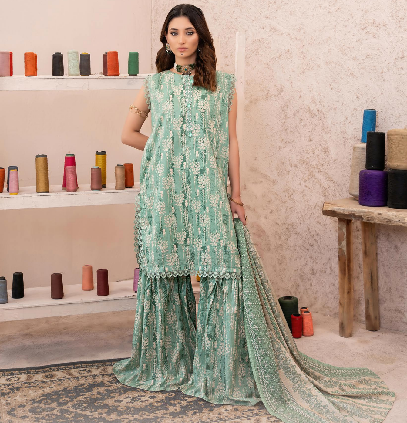Printed Summer Lawn Drop 14 – 1