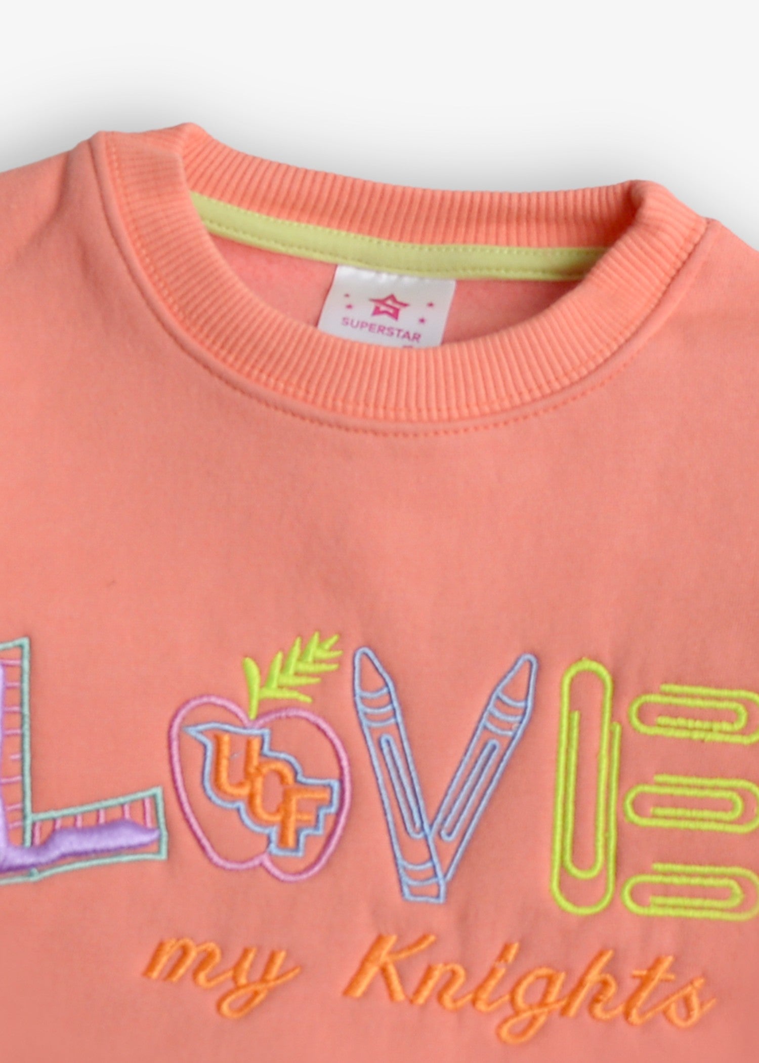 fleece Sweatshirt in Coral pink