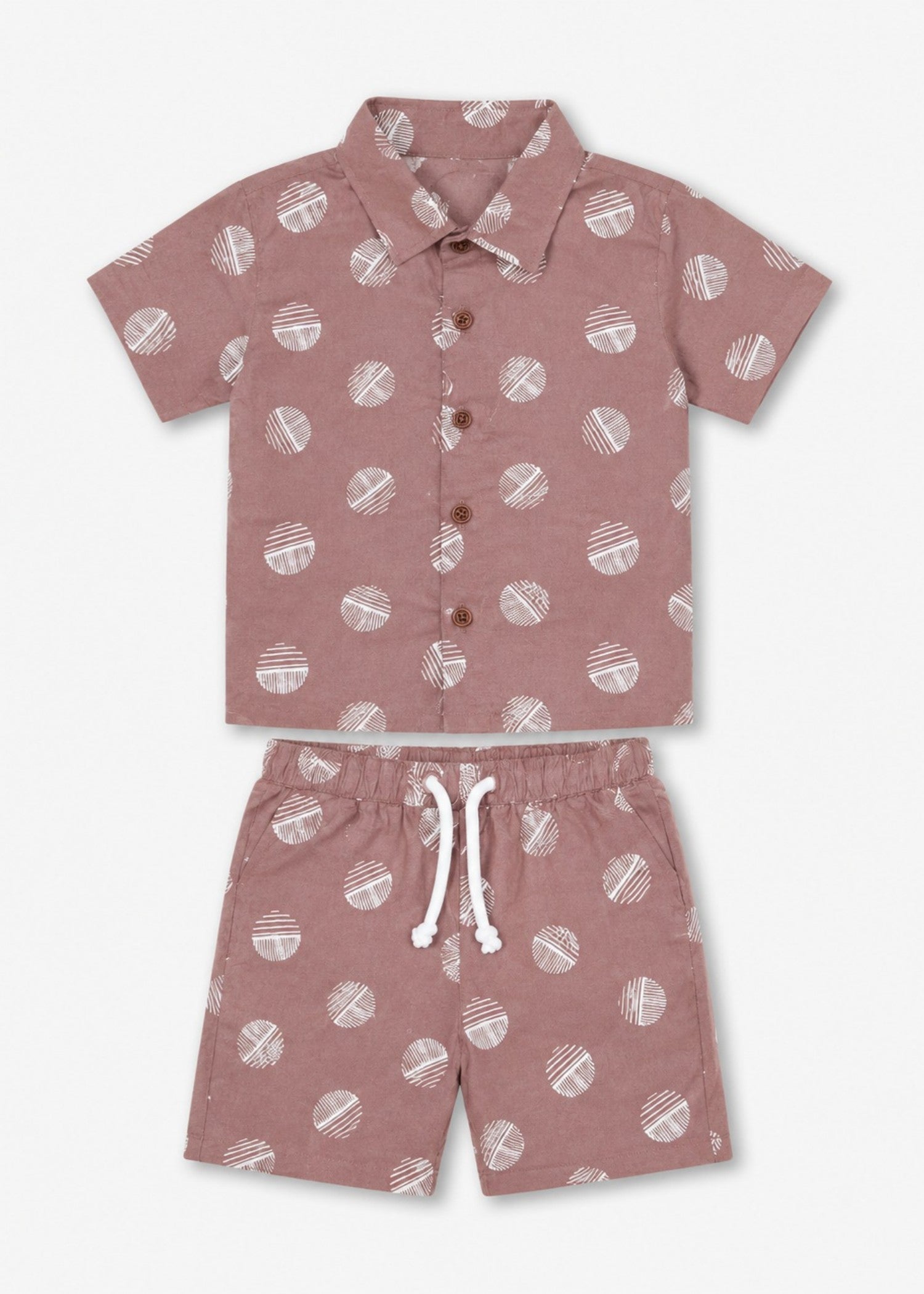 Co ord Sets in White, chestnut brown