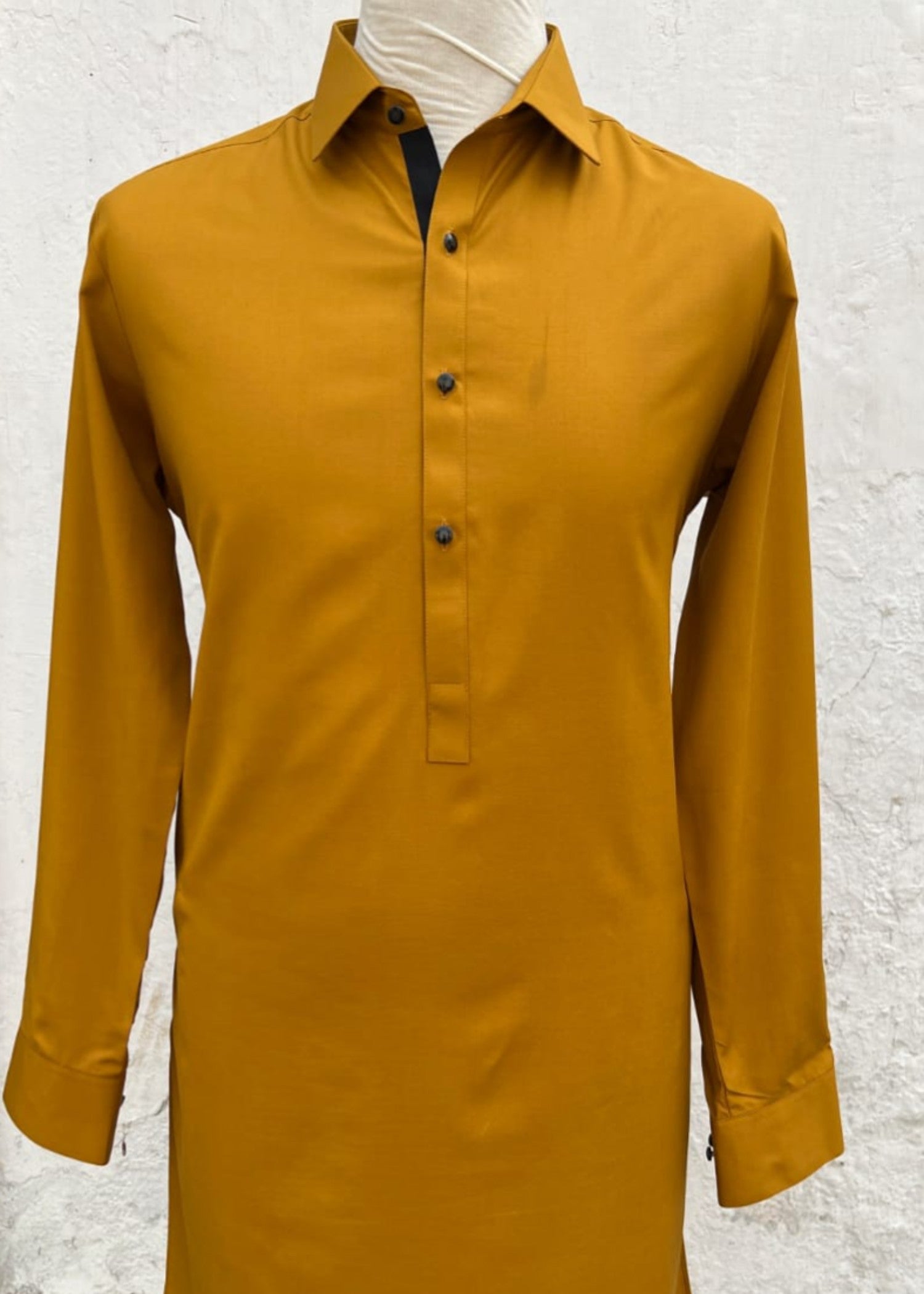 wash & wear Shalwar Kameez in Yellow, mustard