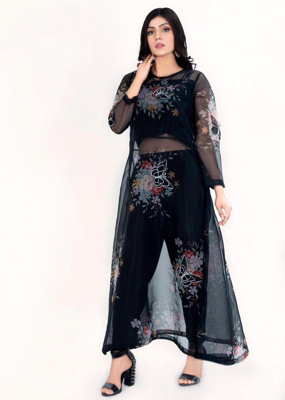 organza Dress in Black