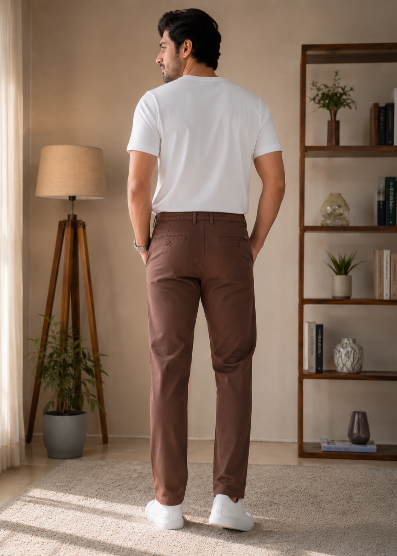 cotton Pants in Coffee brown by Sanifits