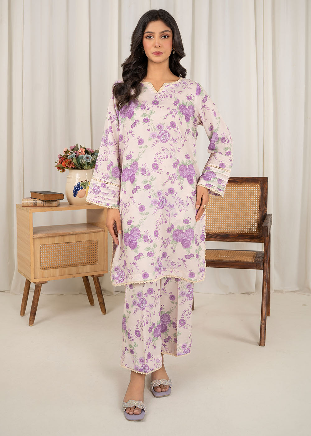 lawn Co Ord Sets in Light pink