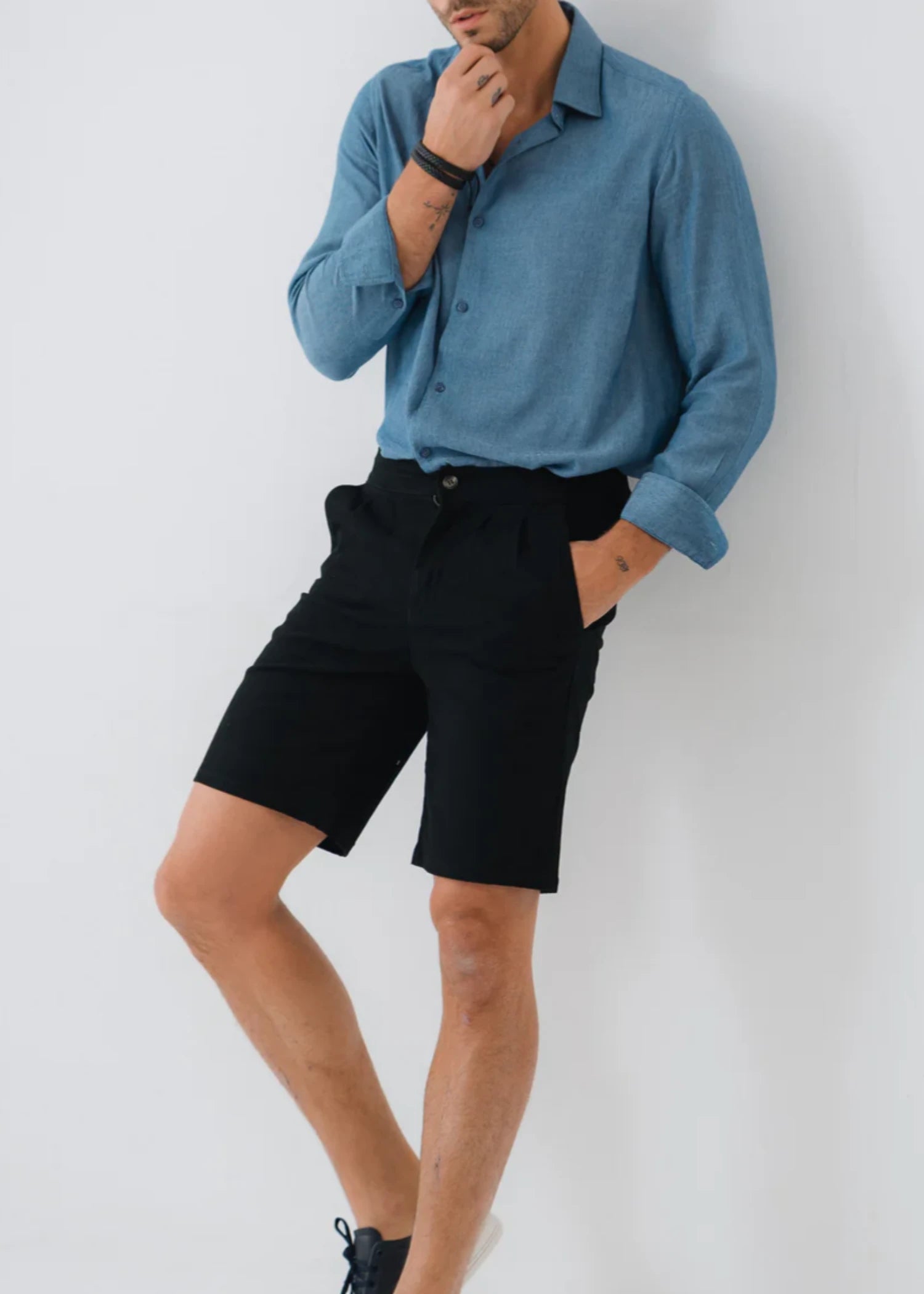 denim Shorts in Black