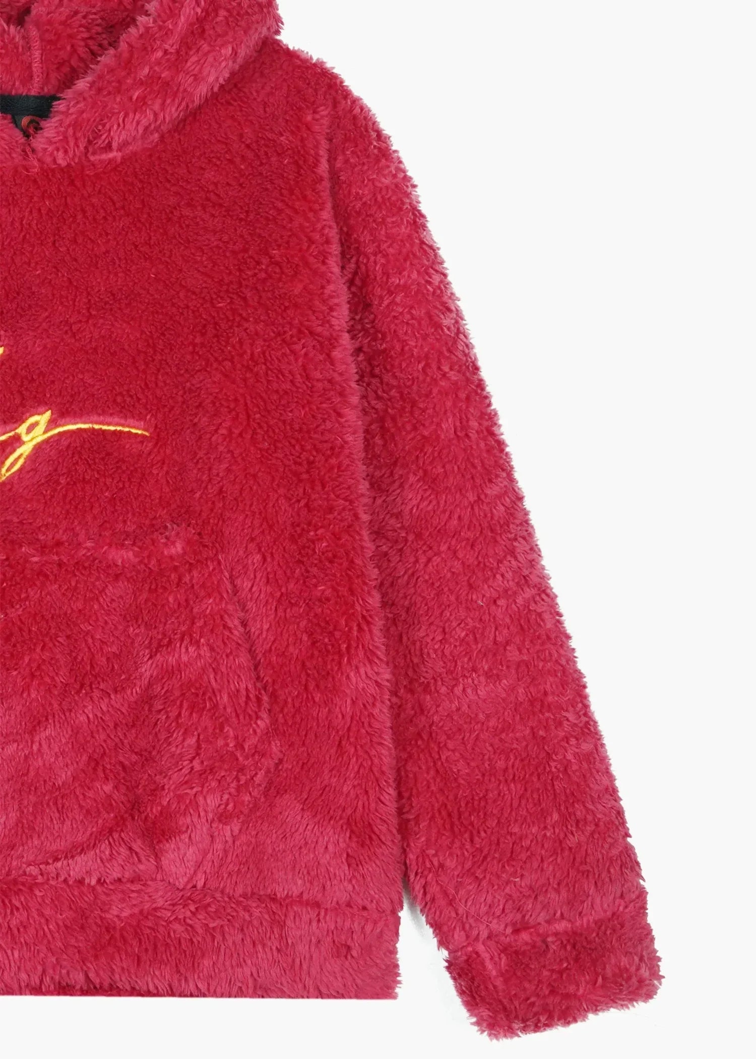 fleece Hoodie in Red